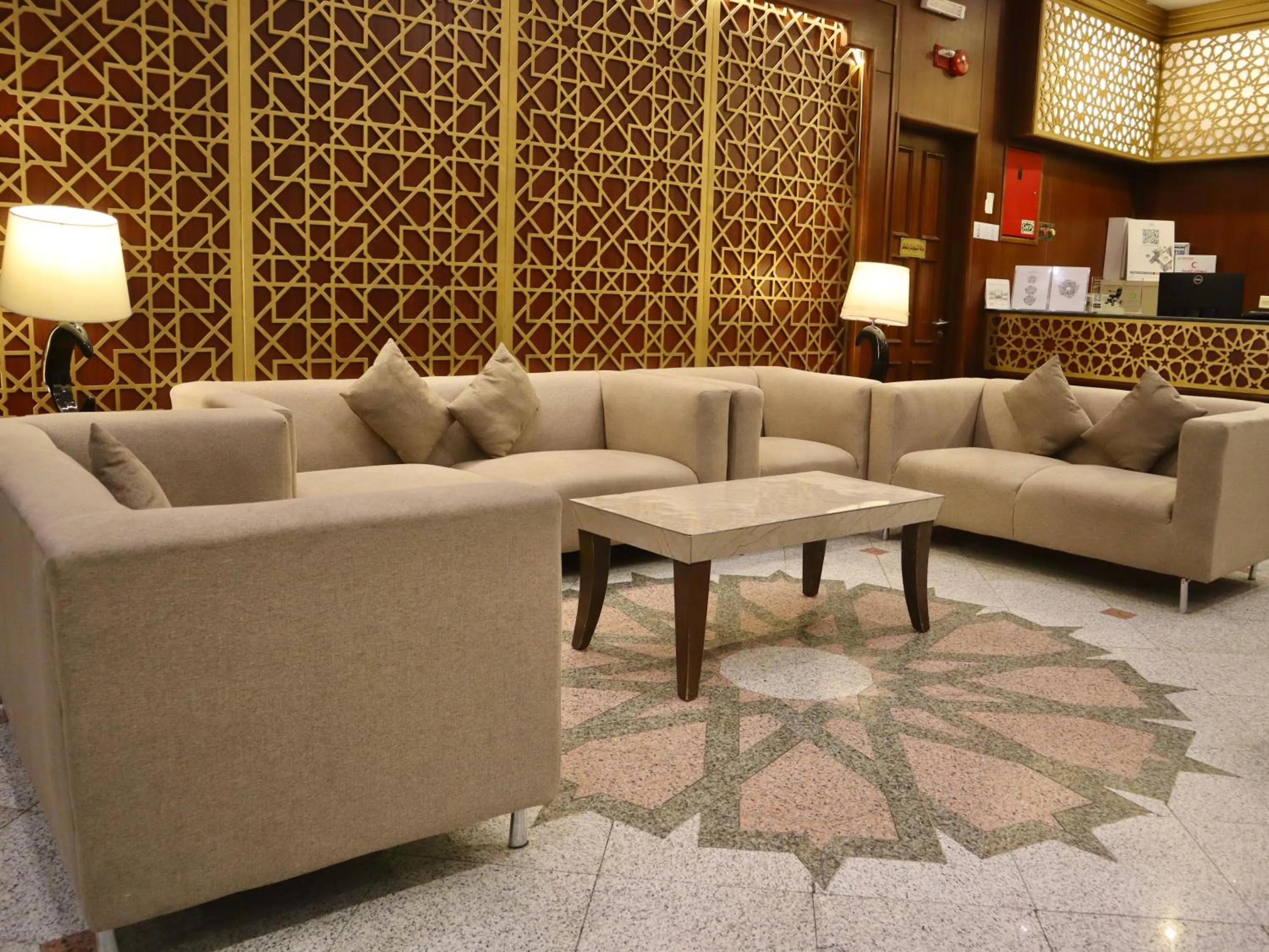 Seating area in Rawdhat Al Mukhtara Hotel