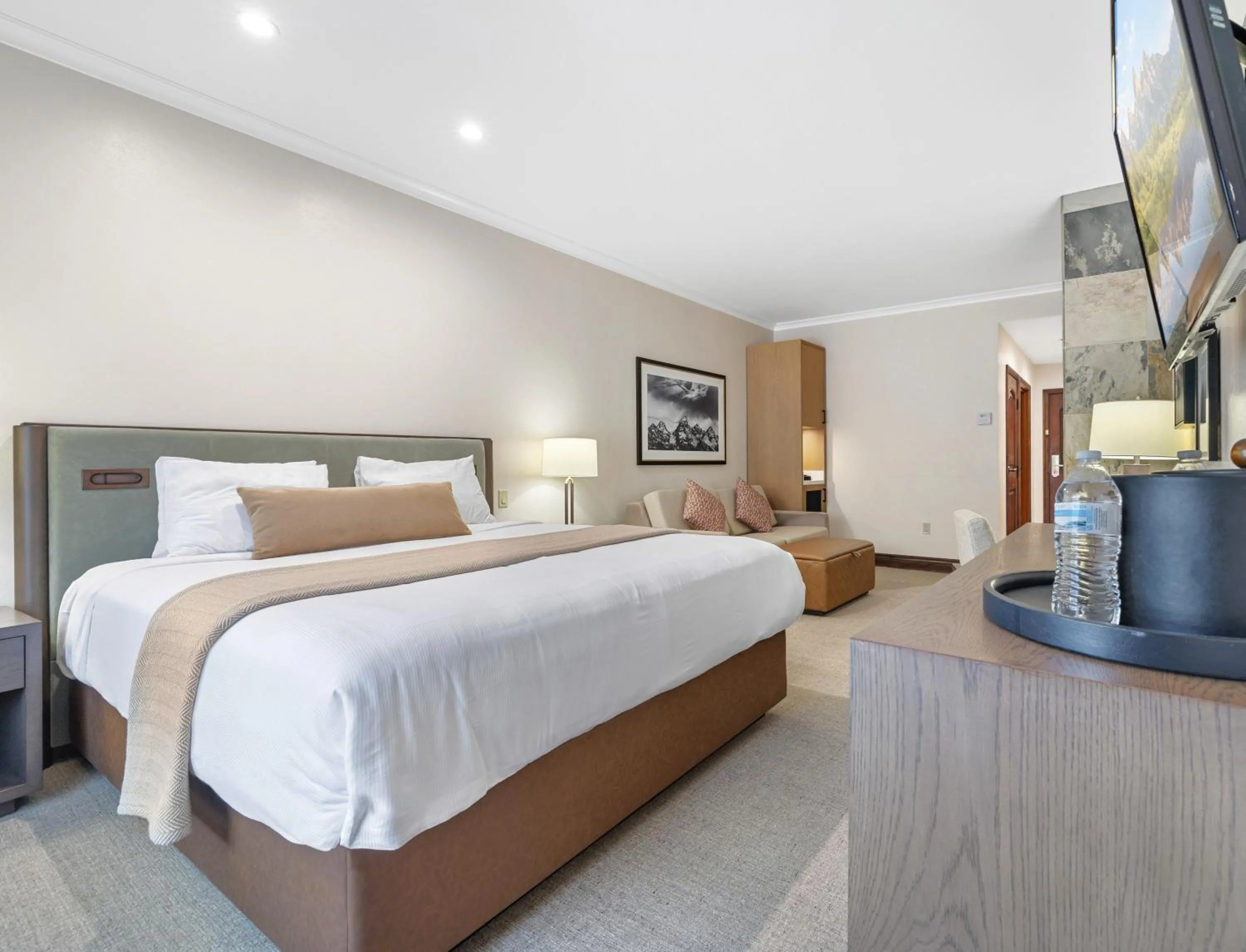 Bed in The Lodge at Jackson Hole