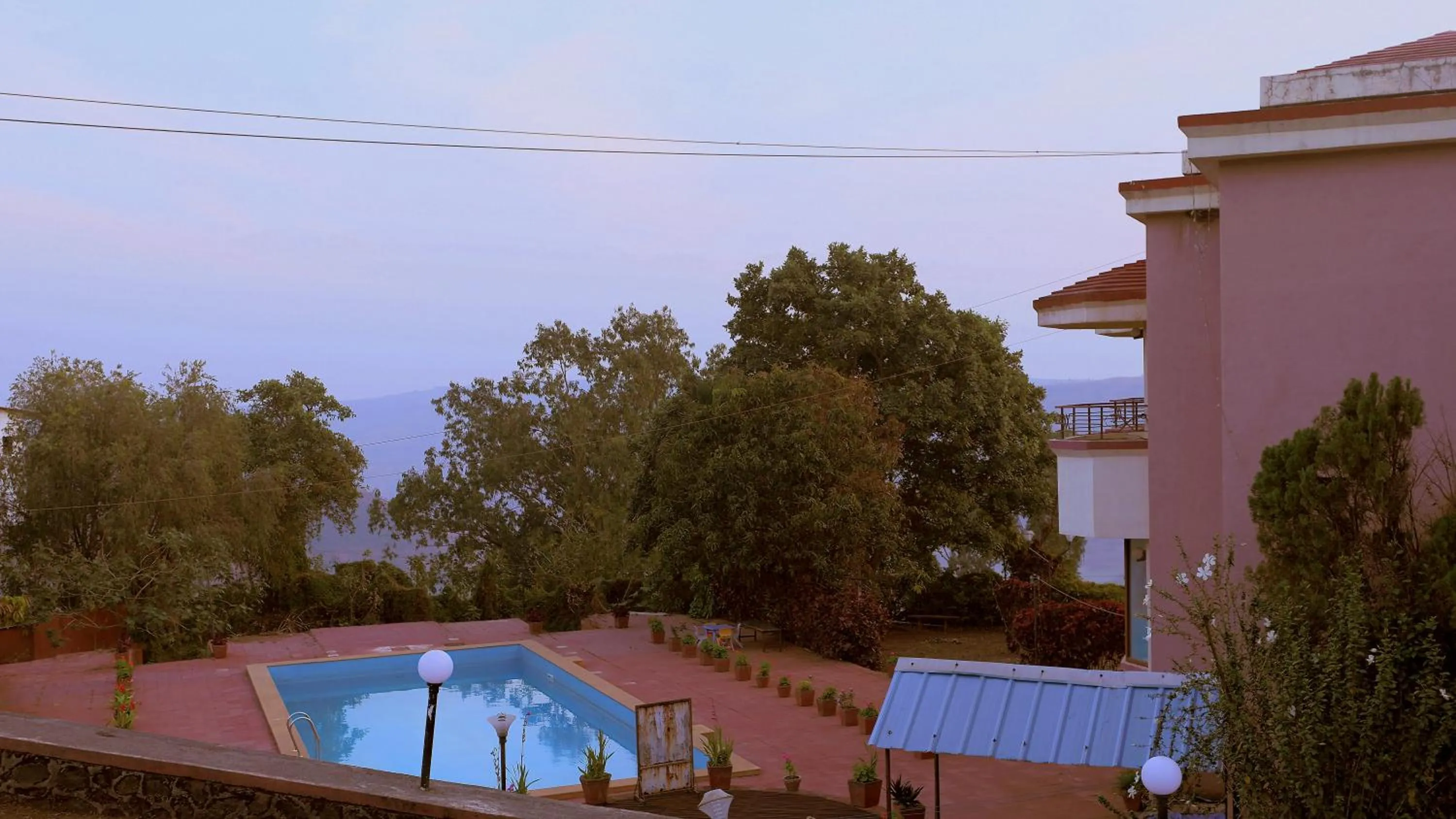 Pool view in The Dhanhills - a valley view hotel in panchgani