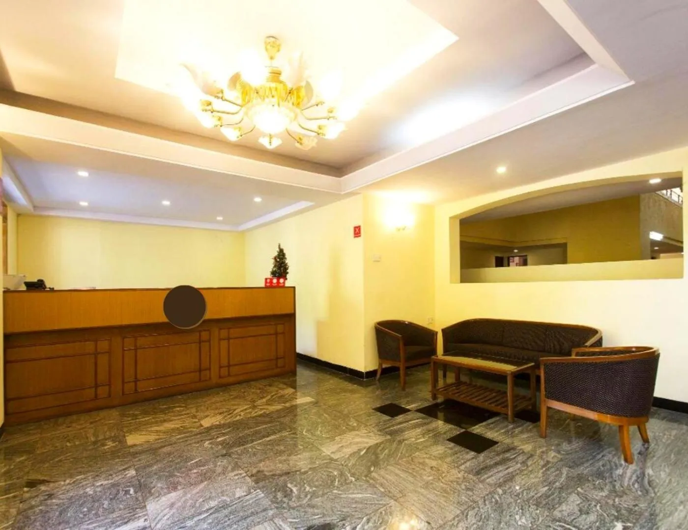 Lobby or reception in The Dhanhills - a valley view hotel in panchgani