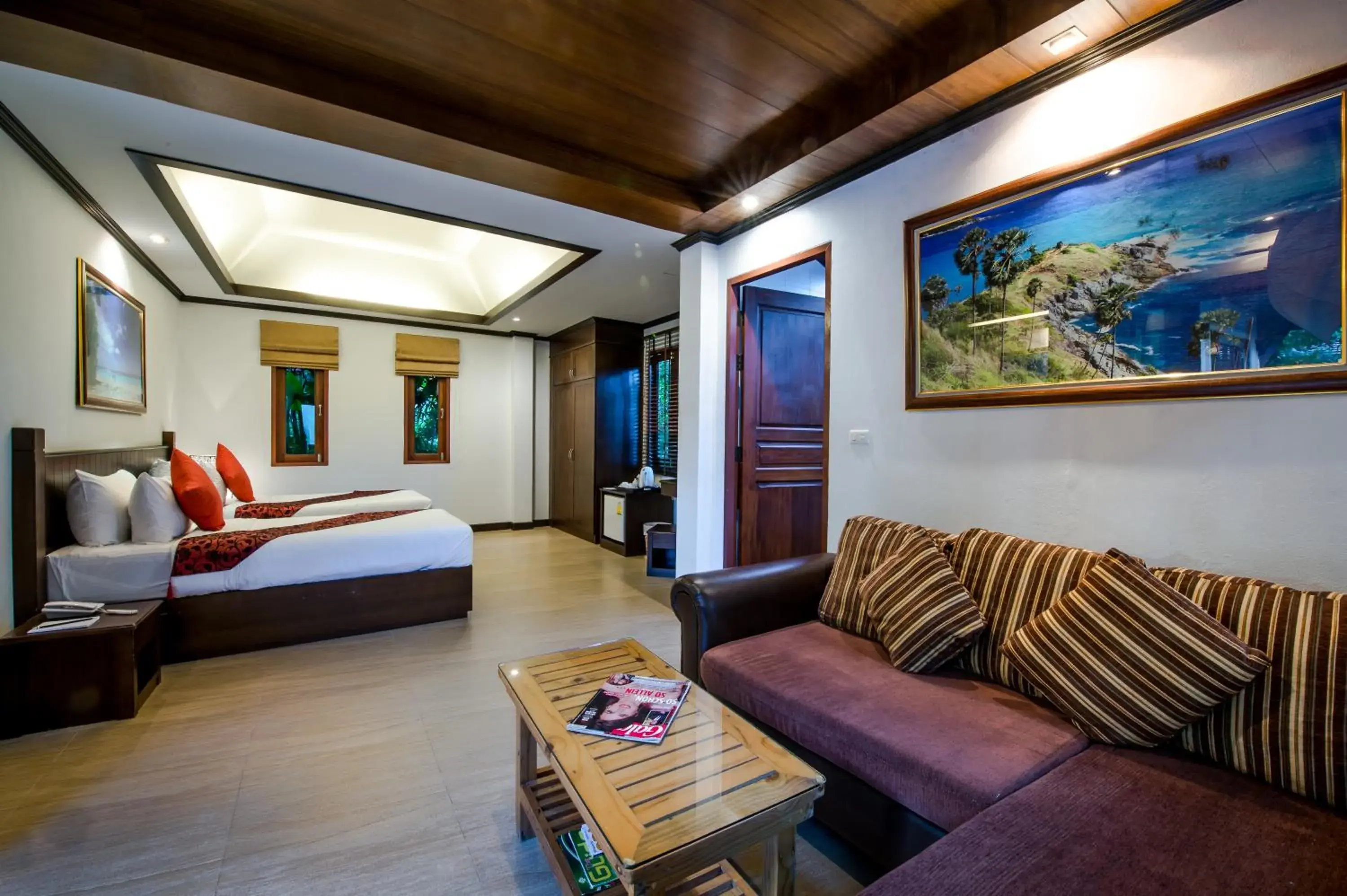 Living room, Bed in Pai Tan Villas - SHA Extra Plus Living room, Bed in Pai Tan Villas - SHA Extra Plus