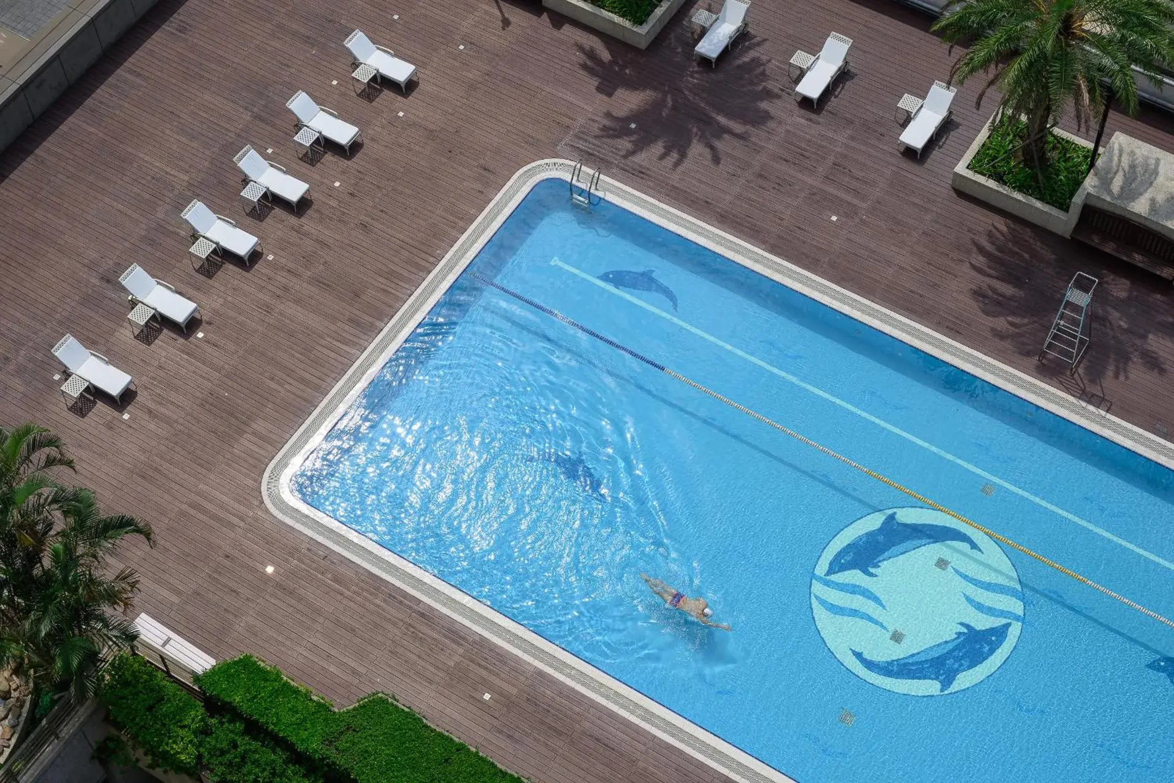 Pool view in Evergreen Resort Hotel - Jiaosi Pool view in Evergreen Resort Hotel - Jiaosi