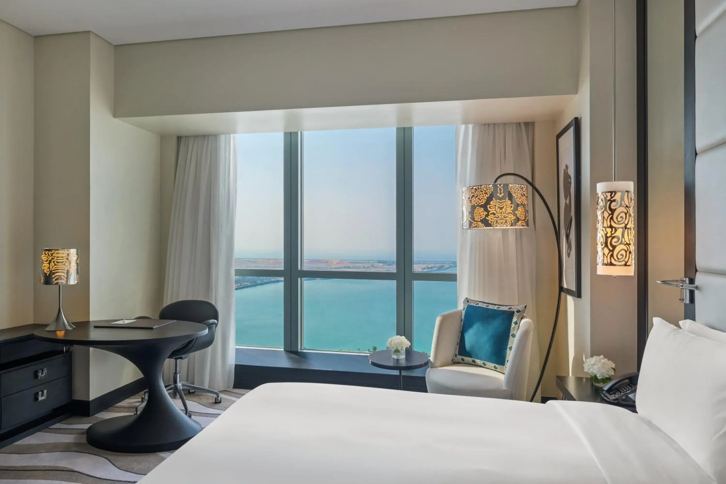 Sea view, Bed in Sofitel Abu Dhabi Corniche Sea view, Bed in Sofitel Abu Dhabi Corniche