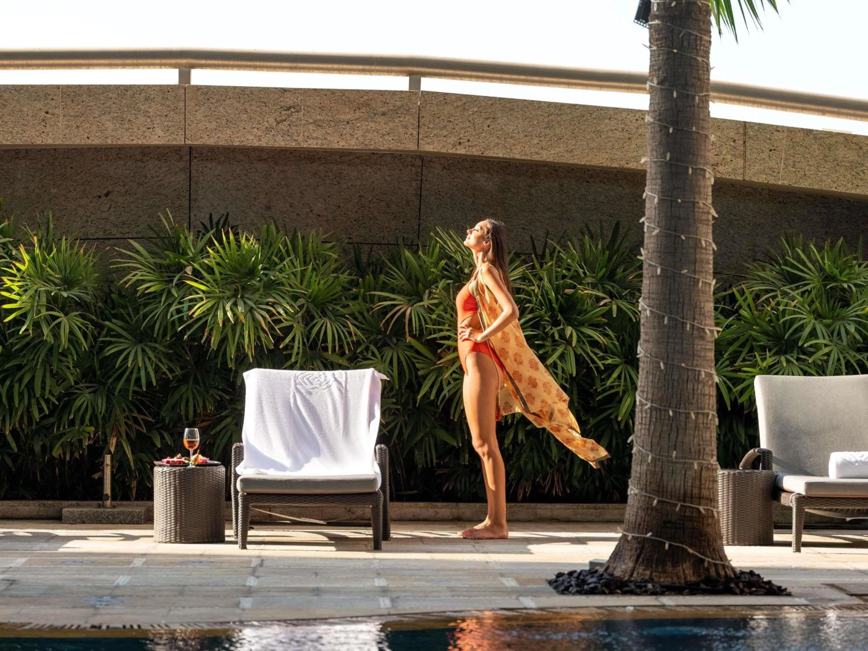 Pool view in Sofitel Abu Dhabi Corniche