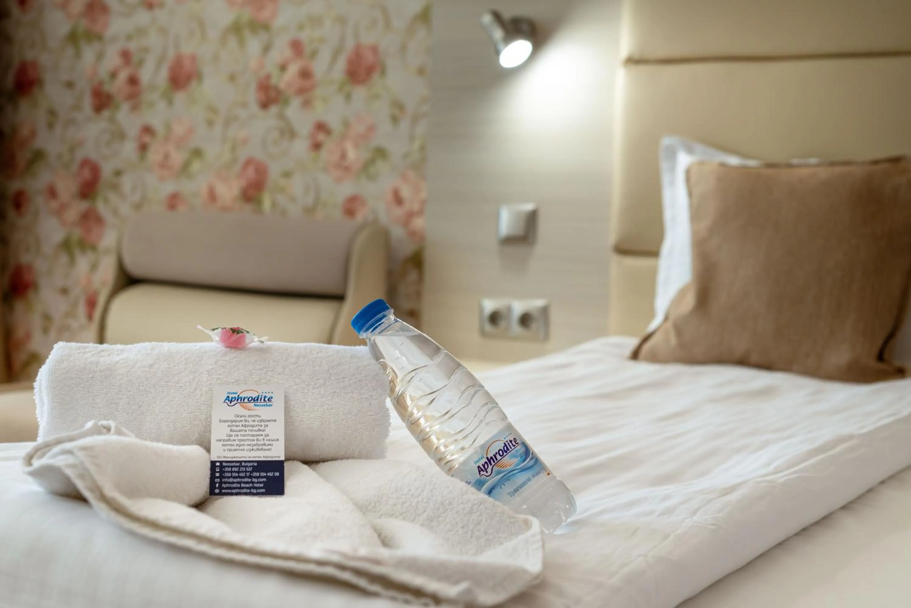 Bed in Aphrodite Beach Hotel