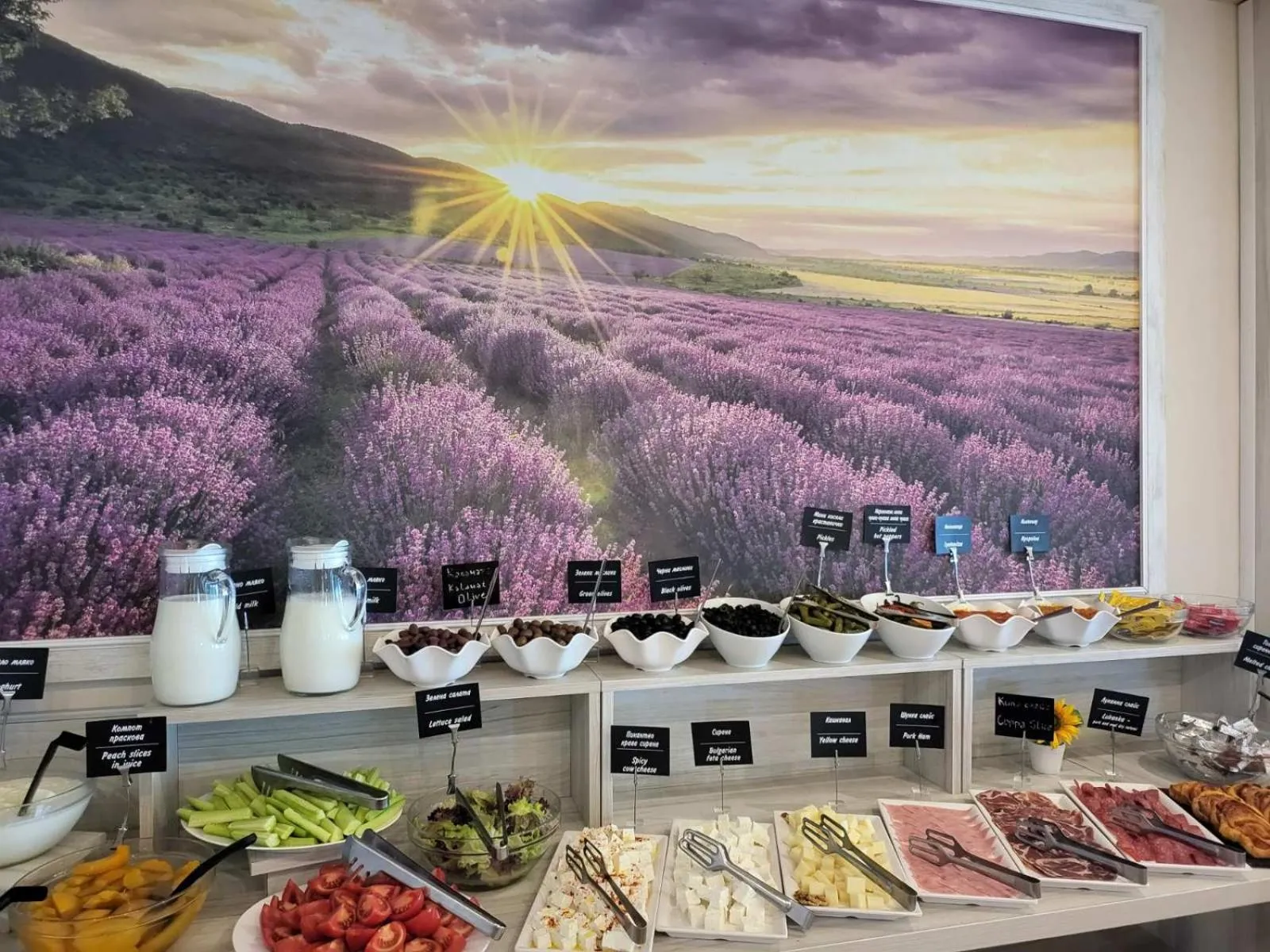 Buffet breakfast in Aphrodite Beach Hotel