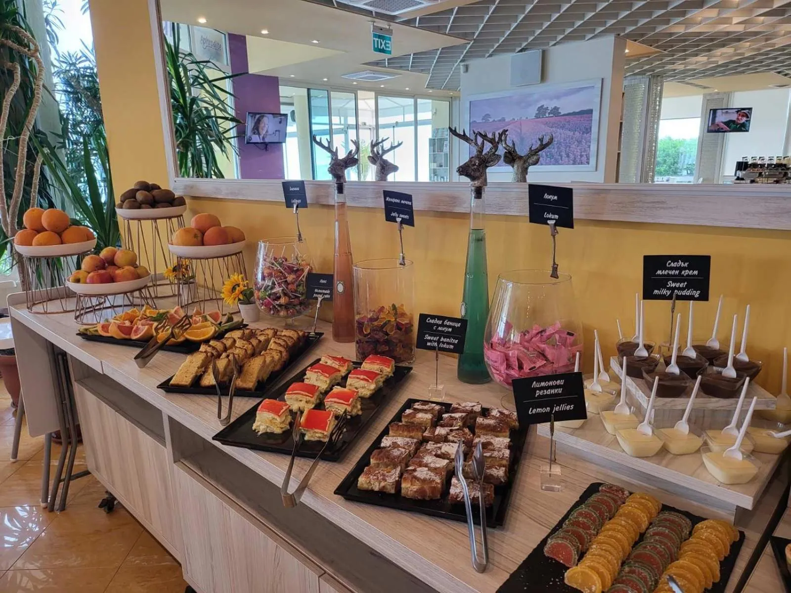 Buffet breakfast in Aphrodite Beach Hotel