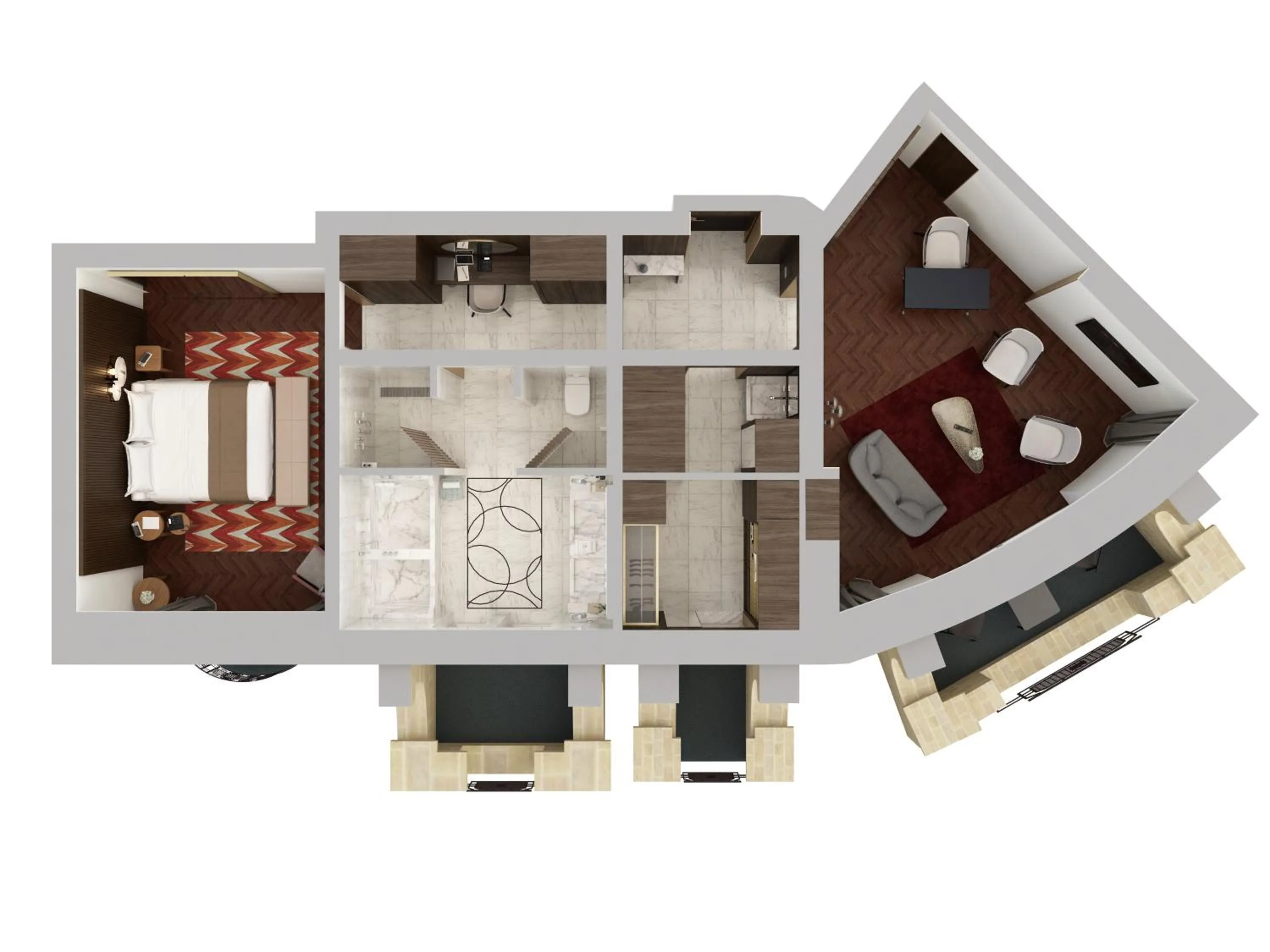 Floor plan in Mandarin Oriental Lutetia, Paris