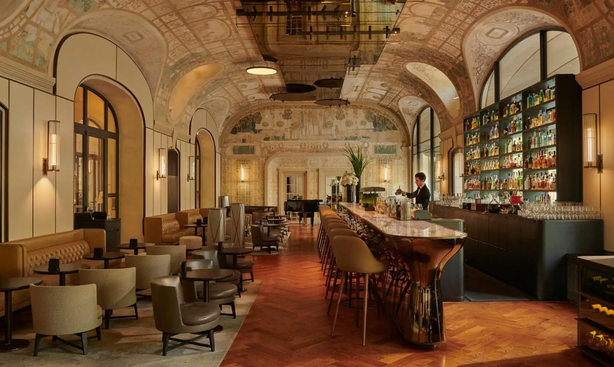 Lounge or bar in Mandarin Oriental Lutetia, Paris Lounge or bar in Mandarin Oriental Lutetia, Paris