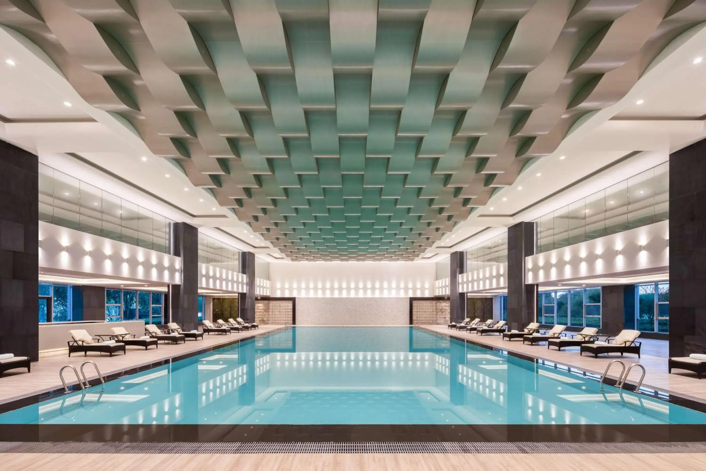 Pool view in Radisson Blu Hotel Wuhan ETD Zone Pool view in Radisson Blu Hotel Wuhan ETD Zone