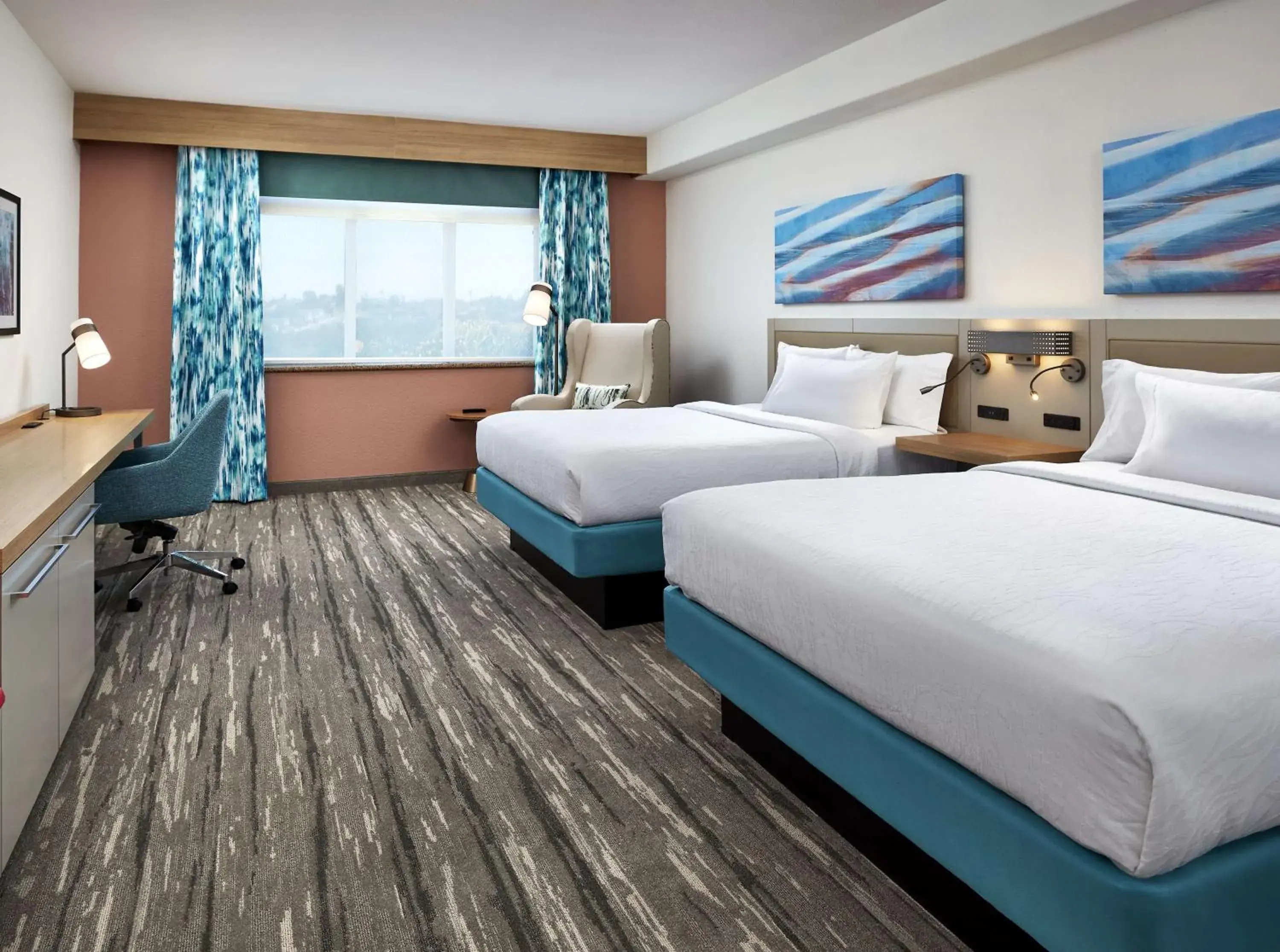 Room with Two Queen Beds - Non-Smoking in Hilton Garden Inn San Luis Obispo/Pismo Beach Room with Two Queen Beds - Non-Smoking in Hilton Garden Inn San Luis Obispo/Pismo Beach