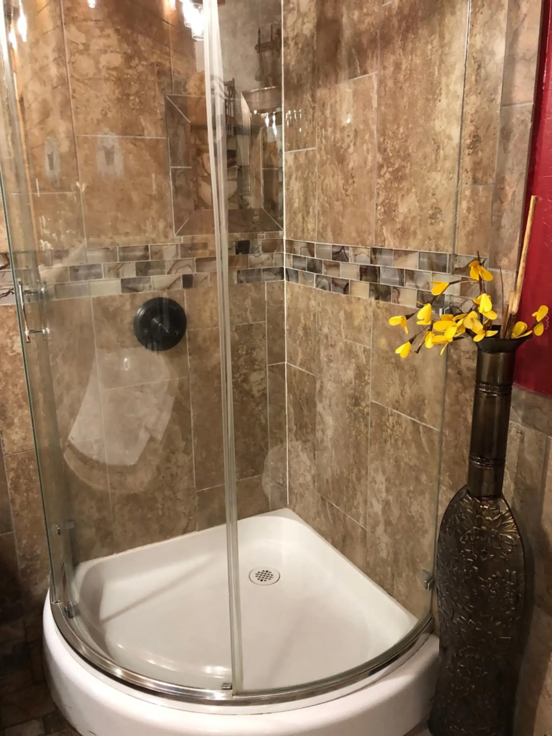 Shower, Bathroom in Dunes Motel - Bend