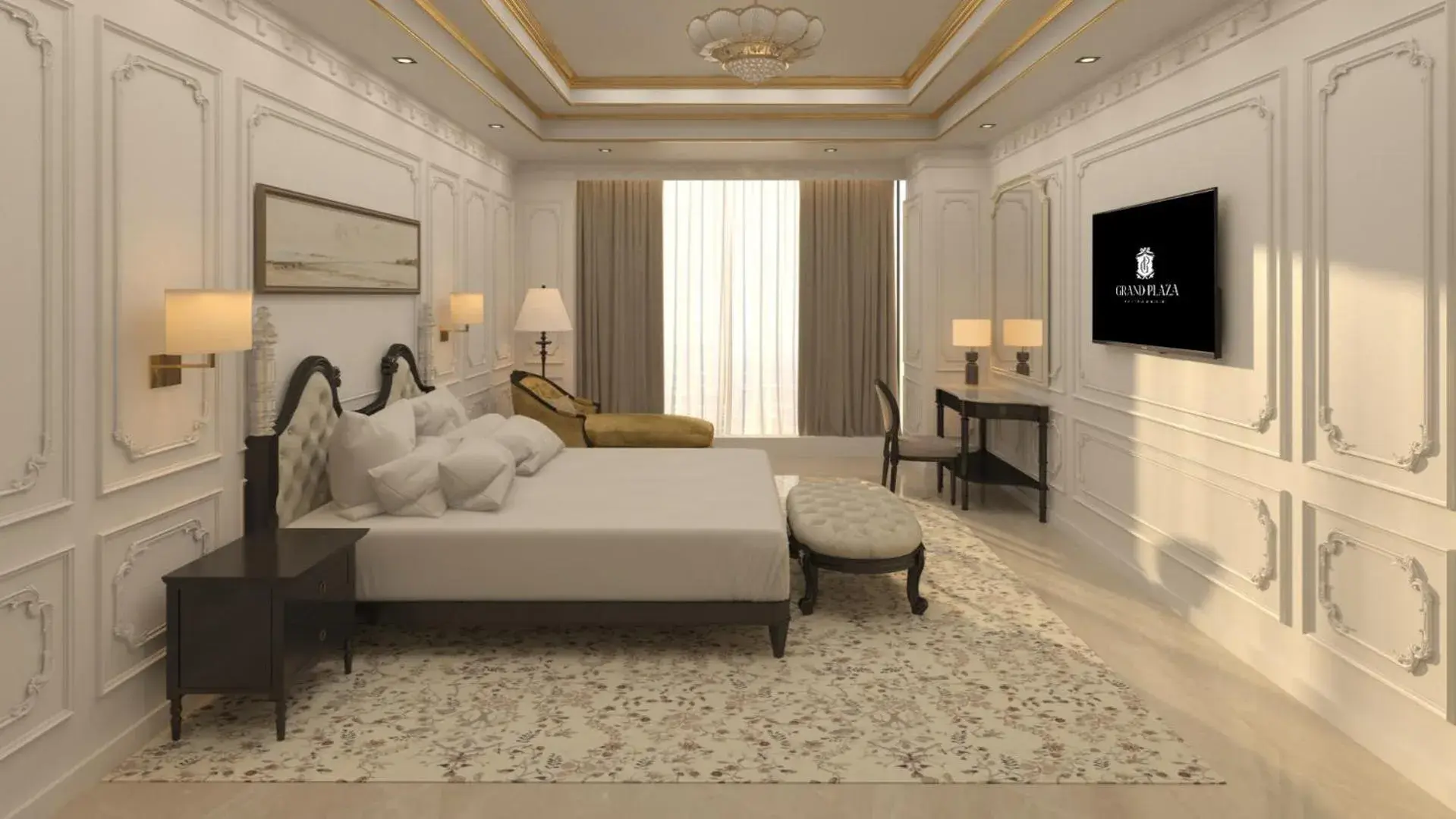 Living room, Bed in Grand Plaza Hotel Hanoi Living room, Bed in Grand Plaza Hotel Hanoi