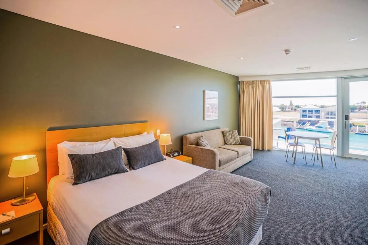 Bed in Wallaroo Marina Apartments