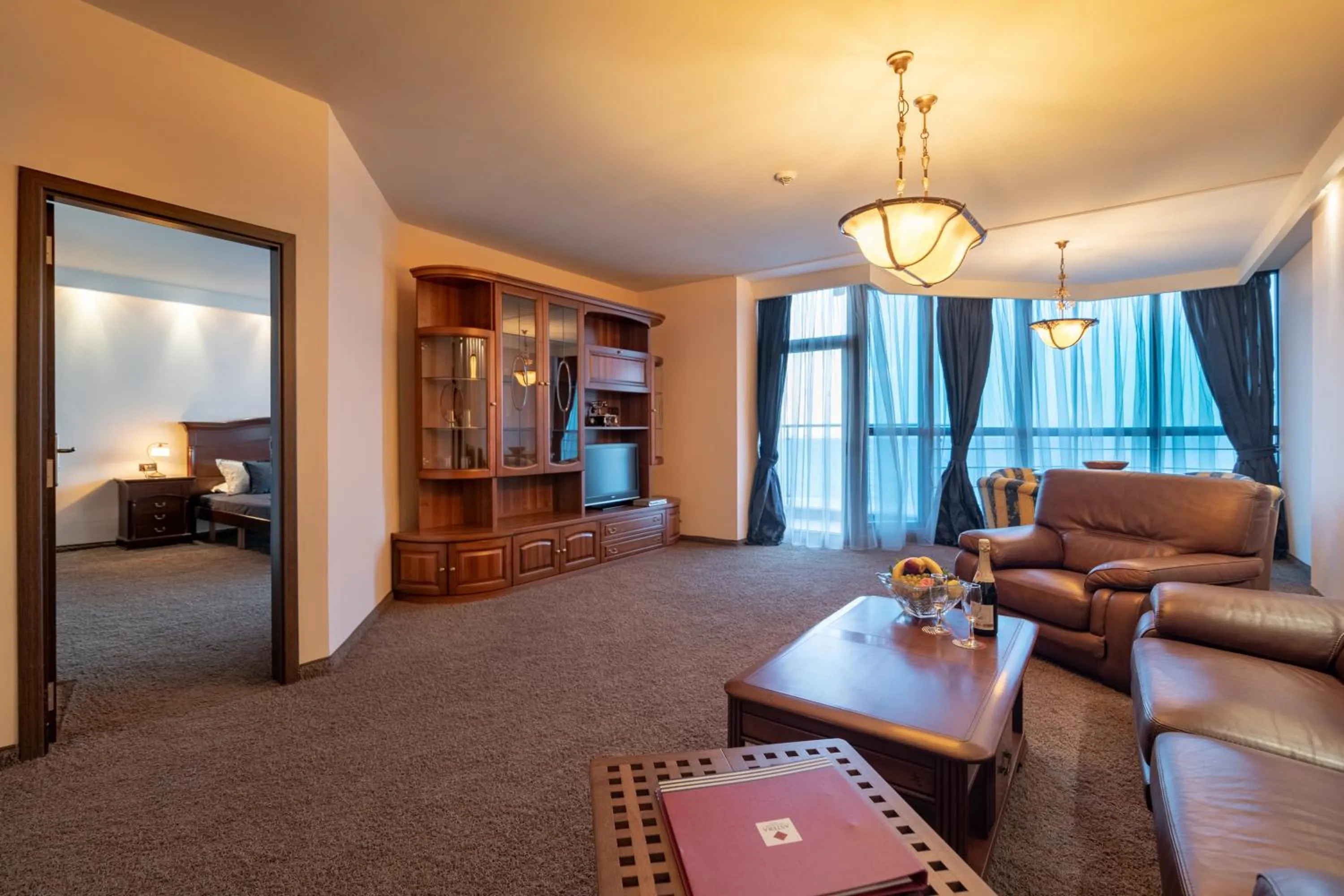 Living room, Bed in Astera Hotel & Spa with FREE PRIVATE BEACH