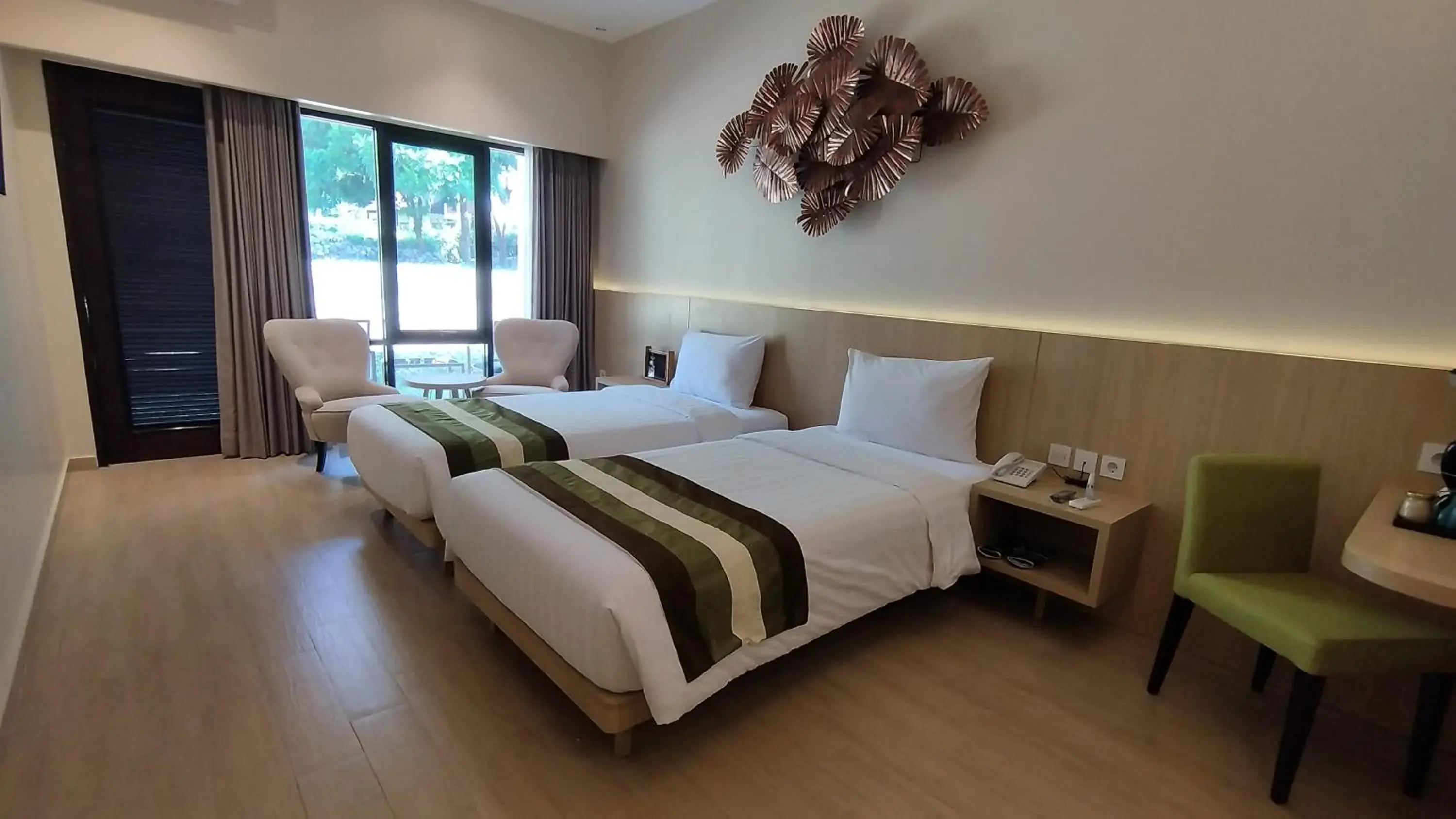 Deluxe Twin Room in Grand Whiz Hotel Trawas Mojokerto Deluxe Twin Room in Grand Whiz Hotel Trawas Mojokerto