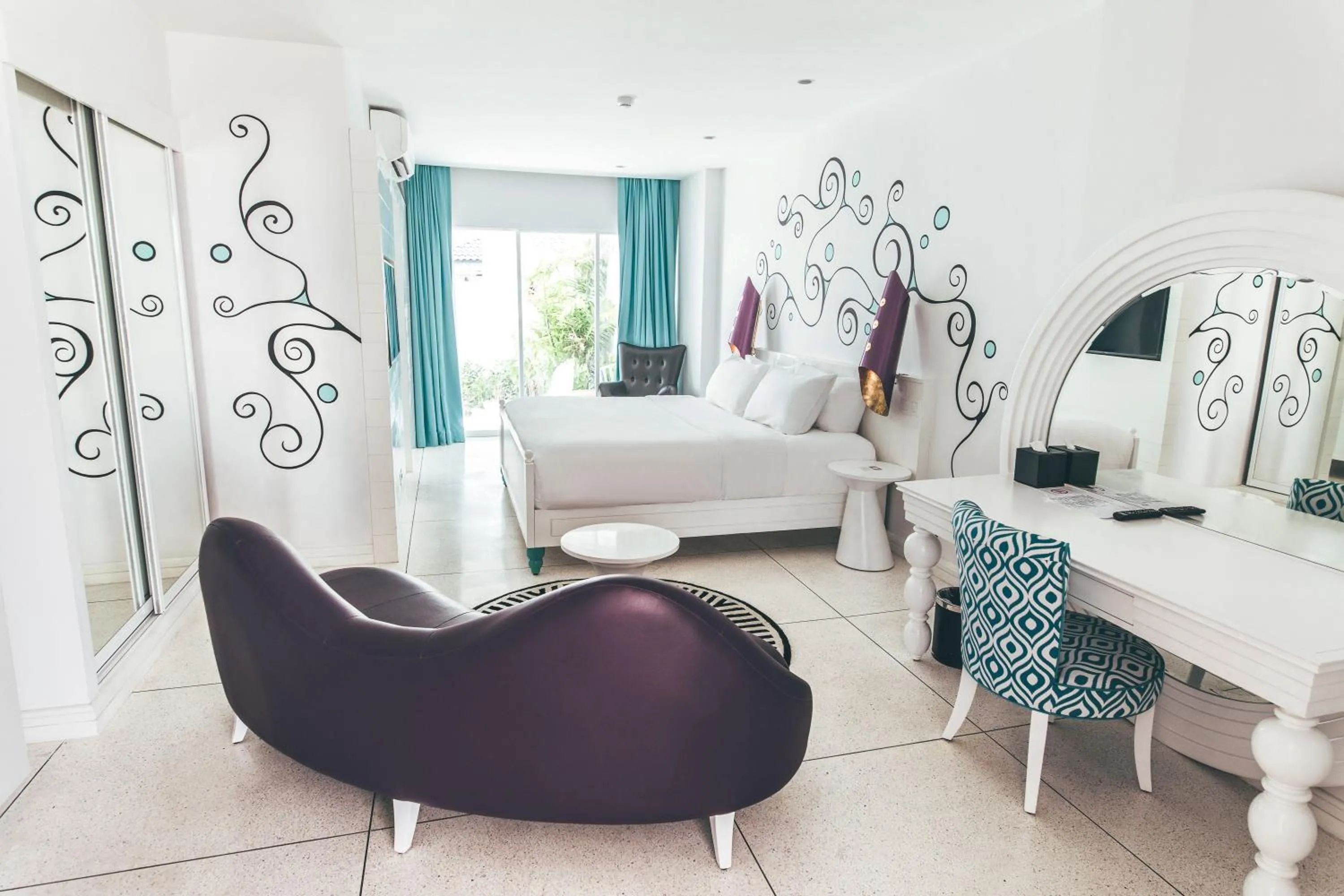 Seating area, Bed in Dash Resort Langkawi