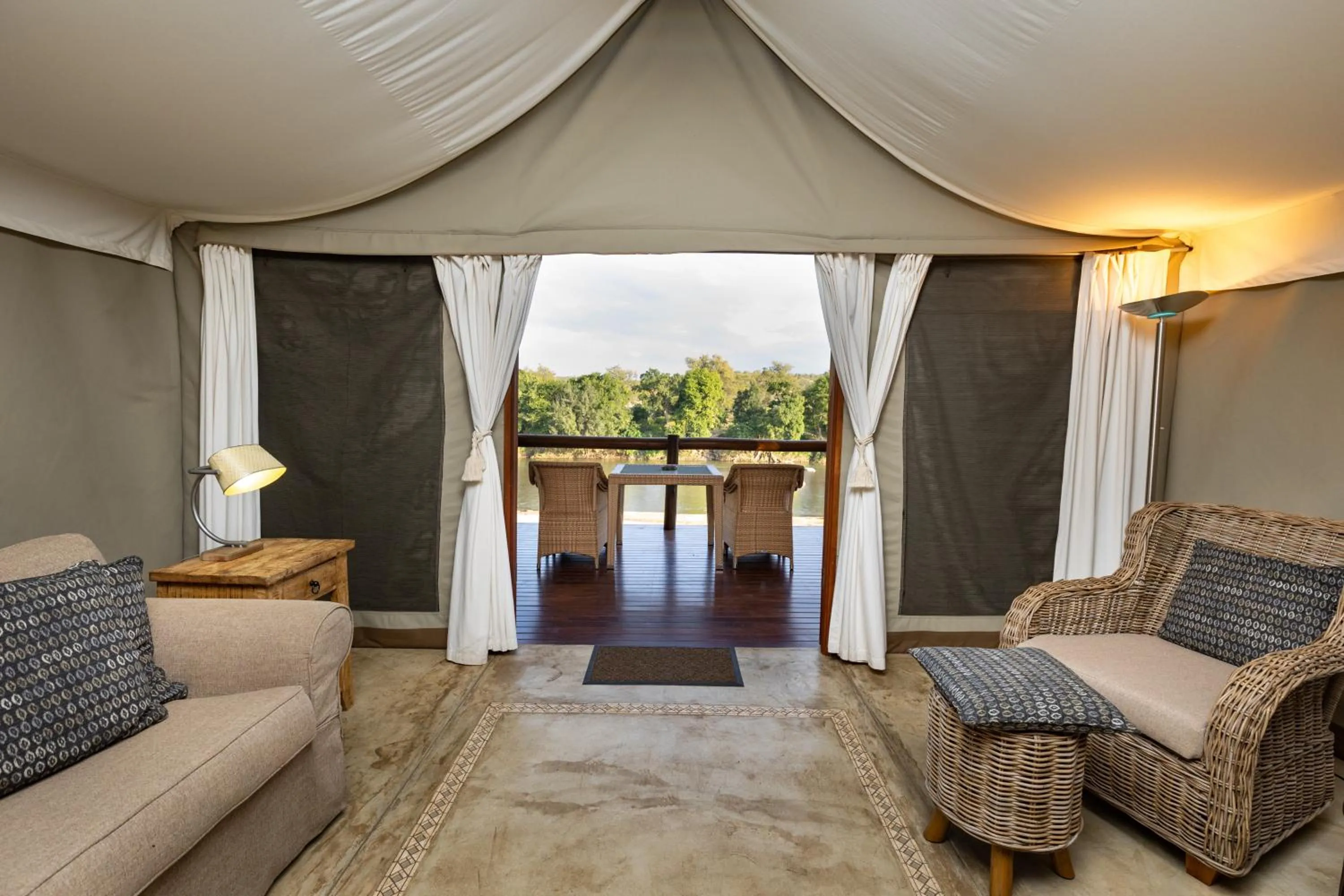 Patio in Nyati Safari Lodge