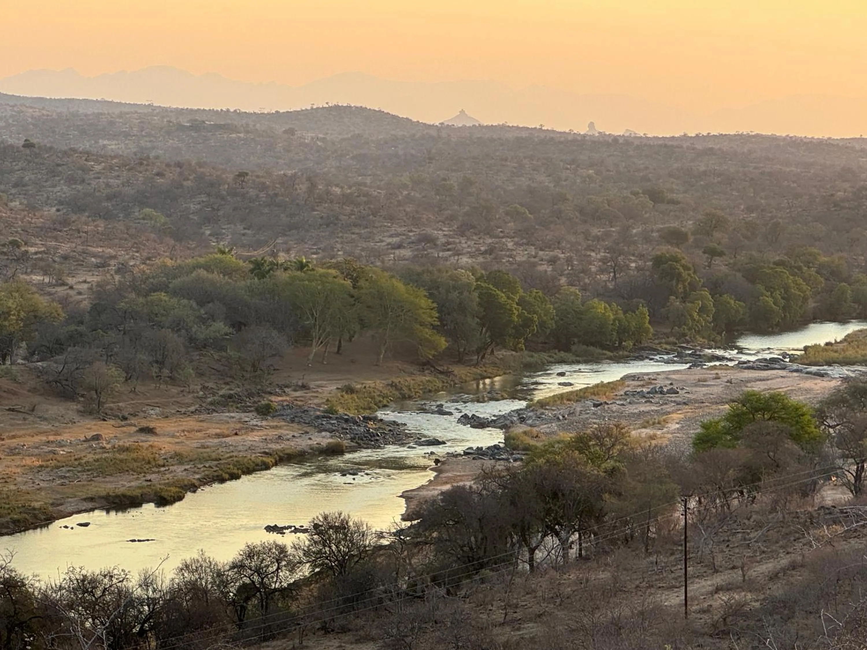 River view in Nyati Safari Lodge