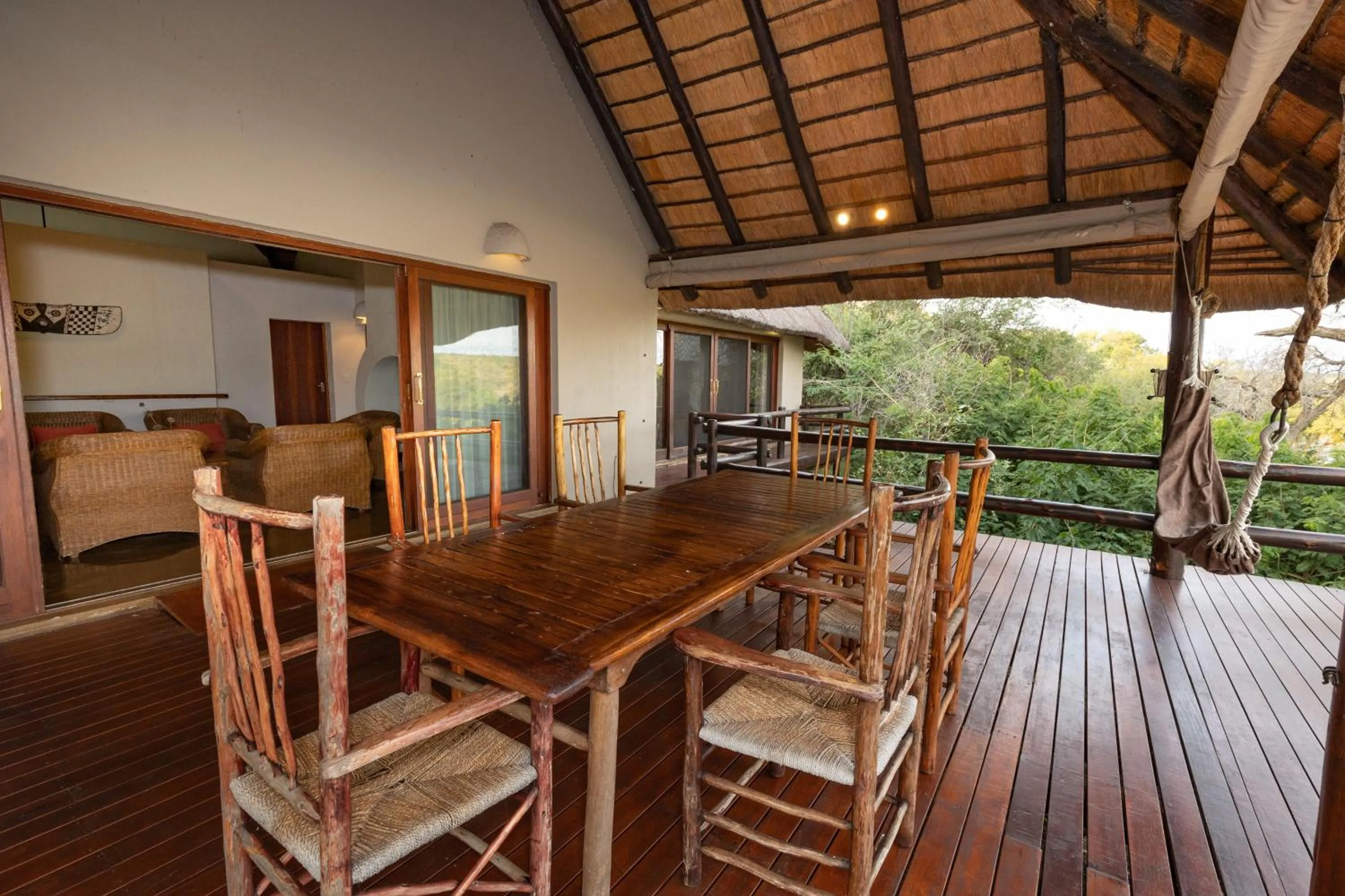 Patio in Nyati Safari Lodge