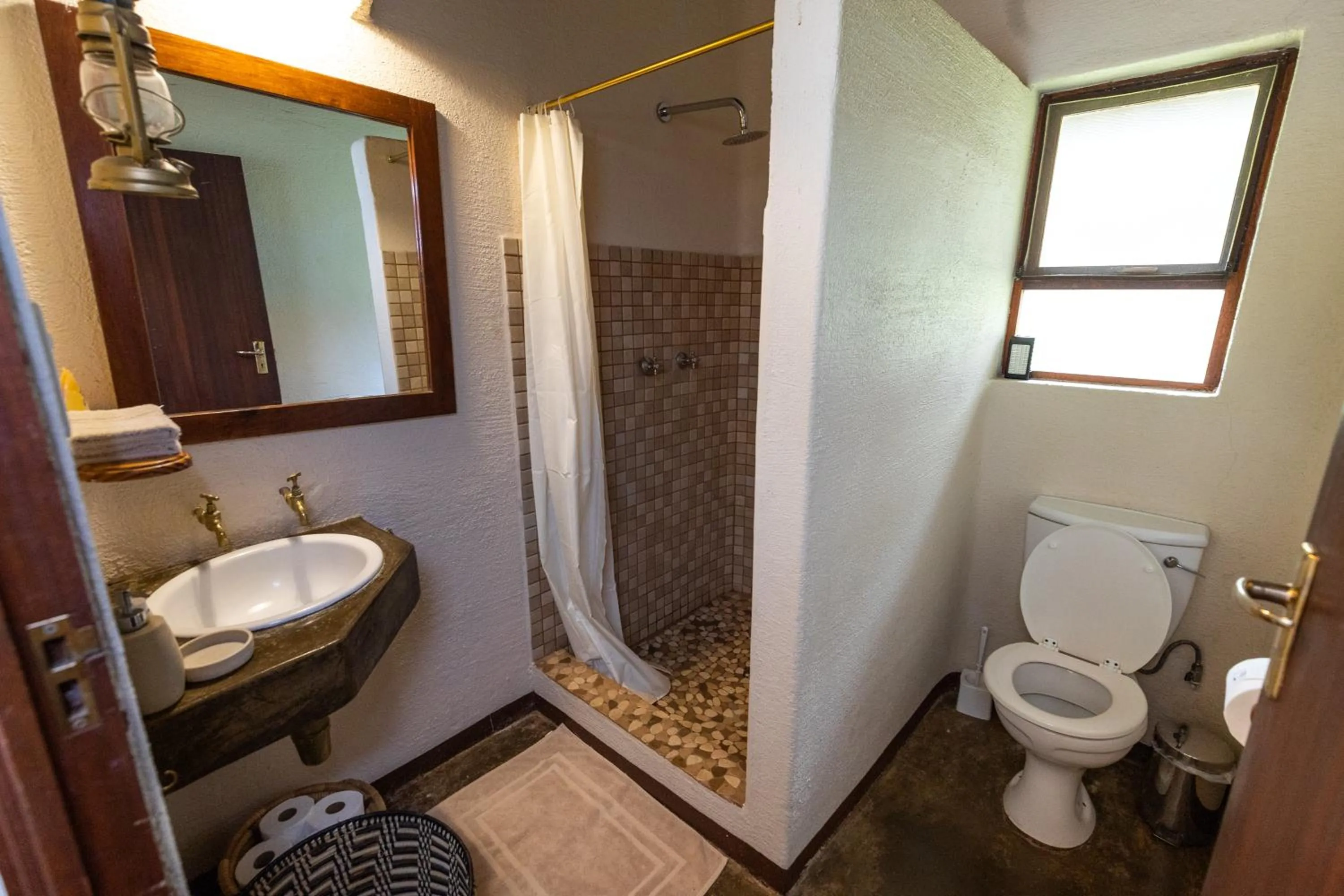 Shower in Nyati Safari Lodge