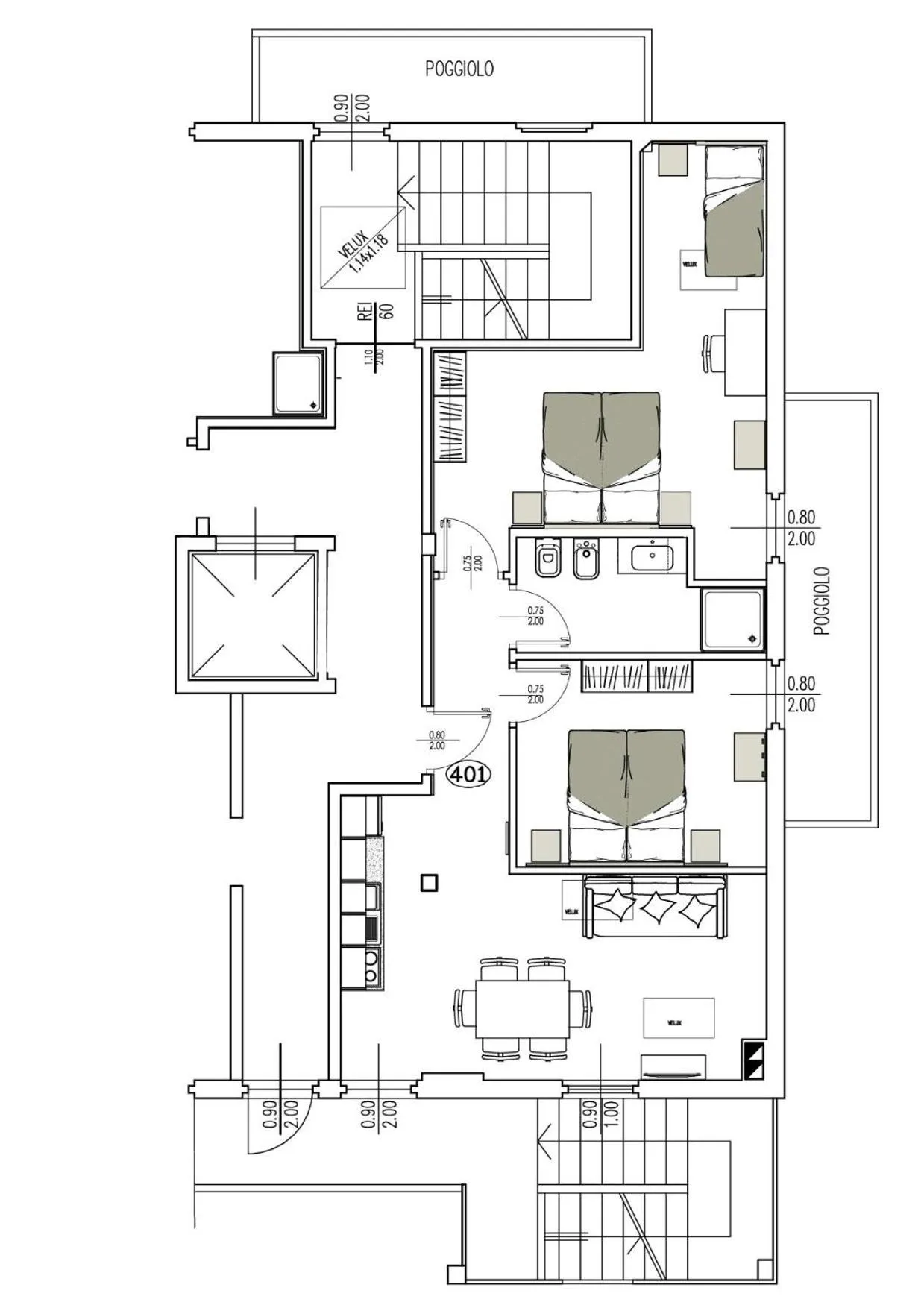 Floor plan in Residence Miramonti