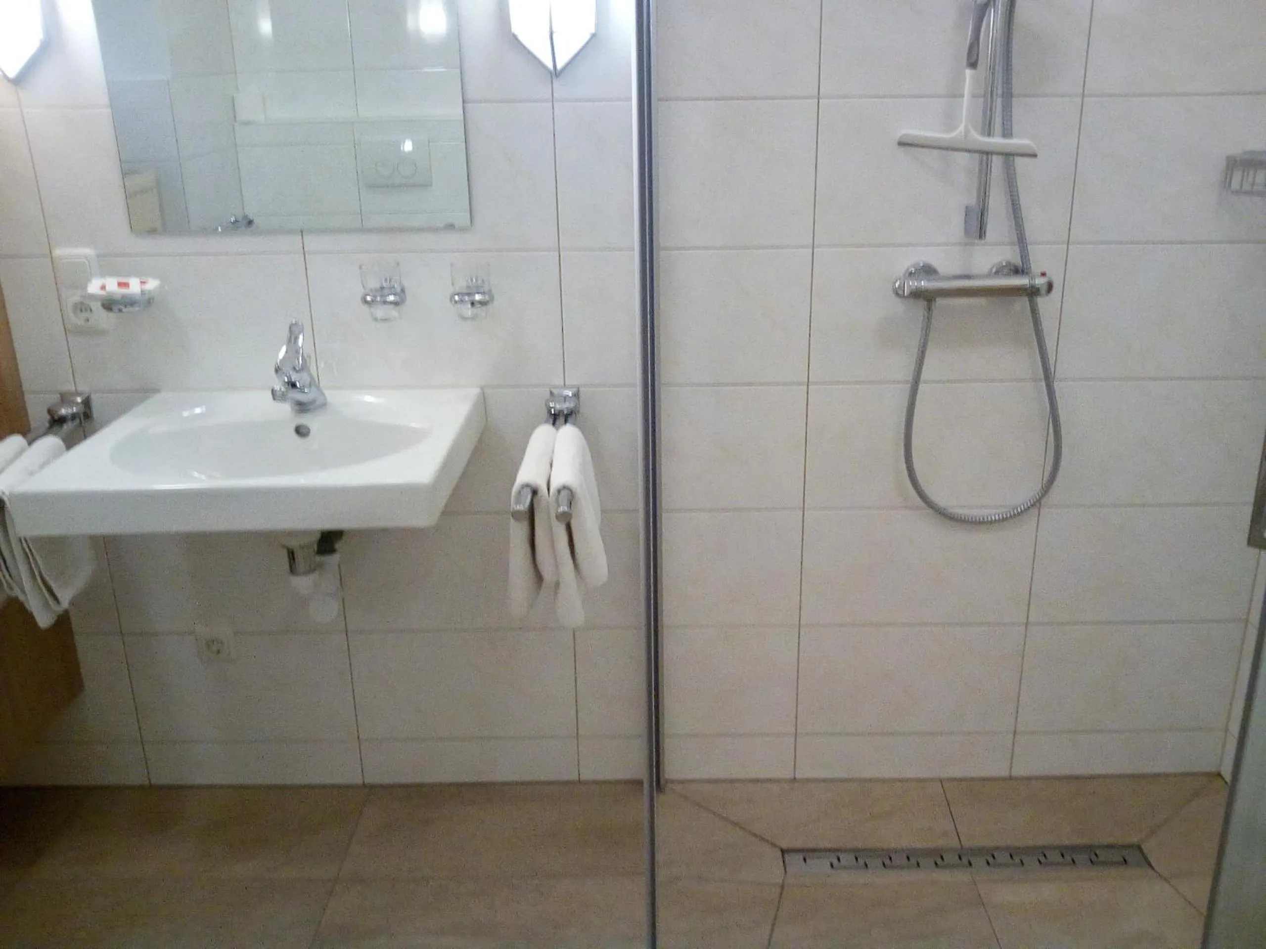 Shower in Hotel zum goldenen Hirschen