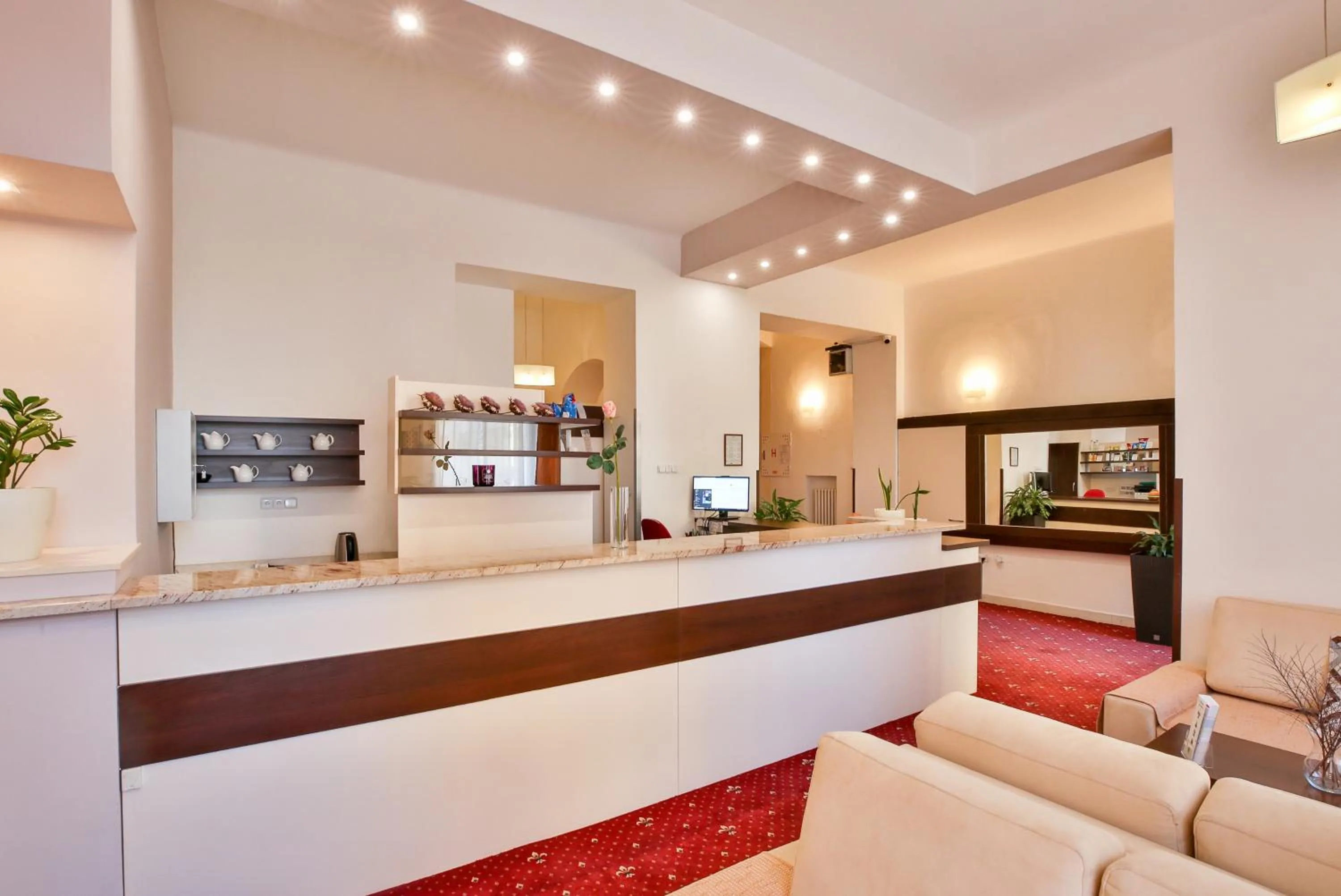 Lobby or reception in Hotel Tábor