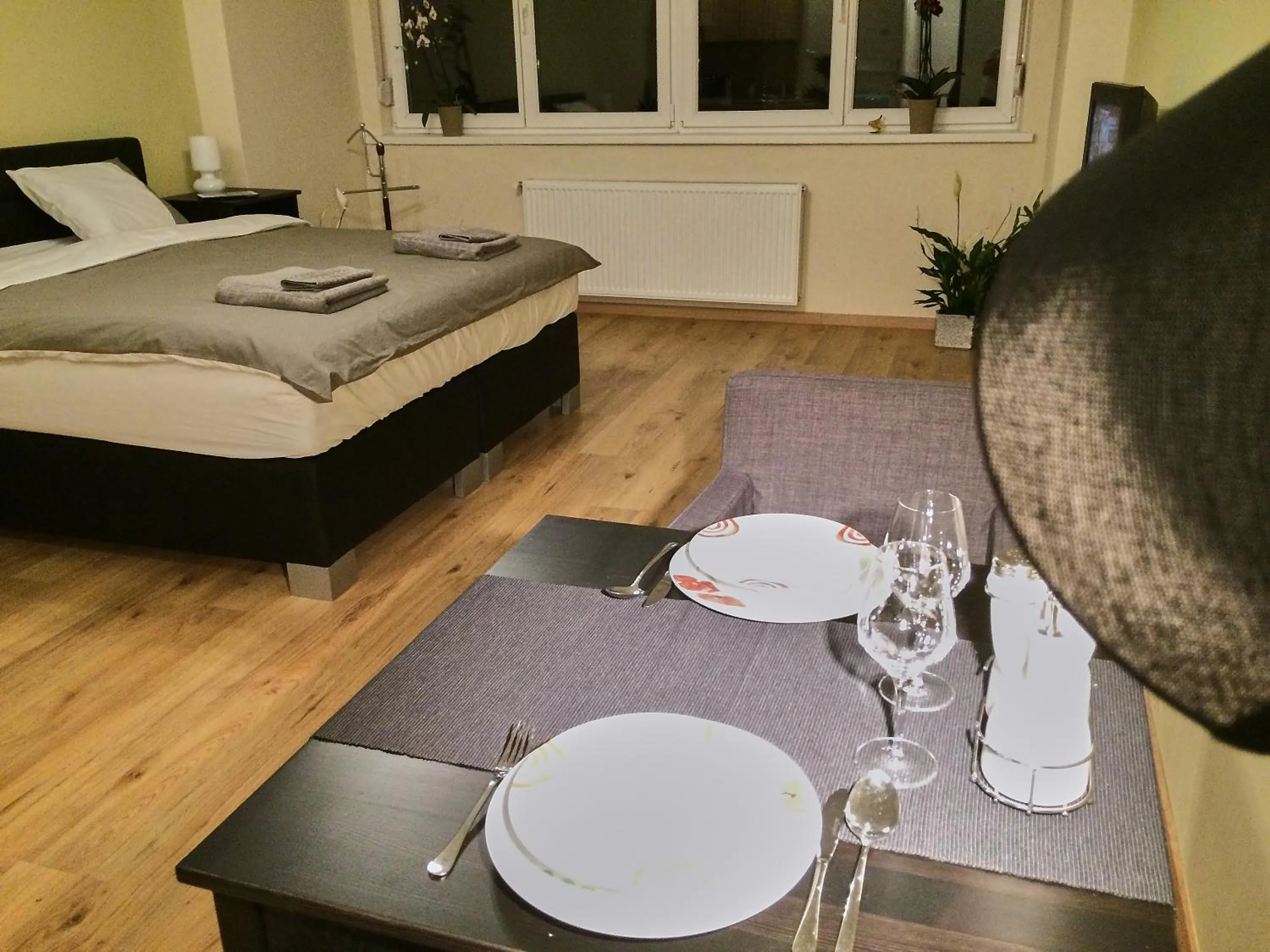 Property building, Bed in Dove Budapest | Apartment