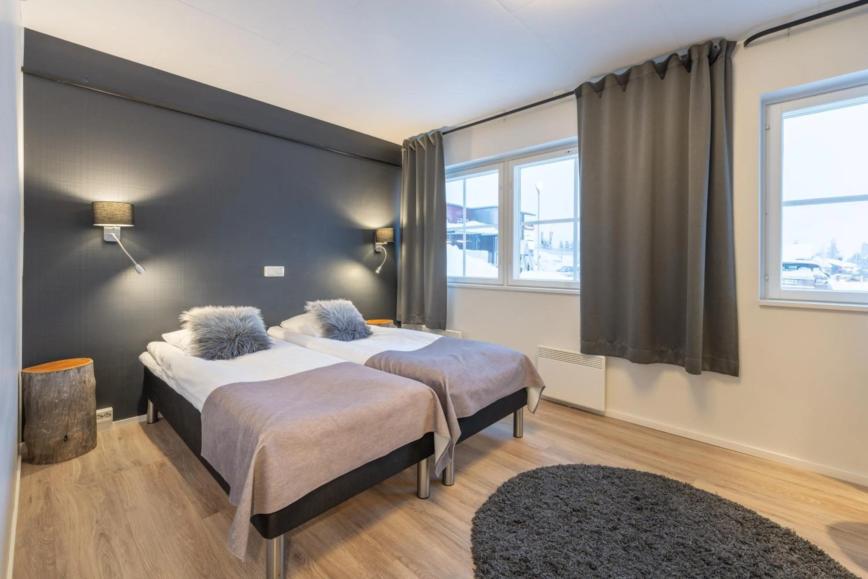 Bed in Kuukkeli Saariselkä Inn