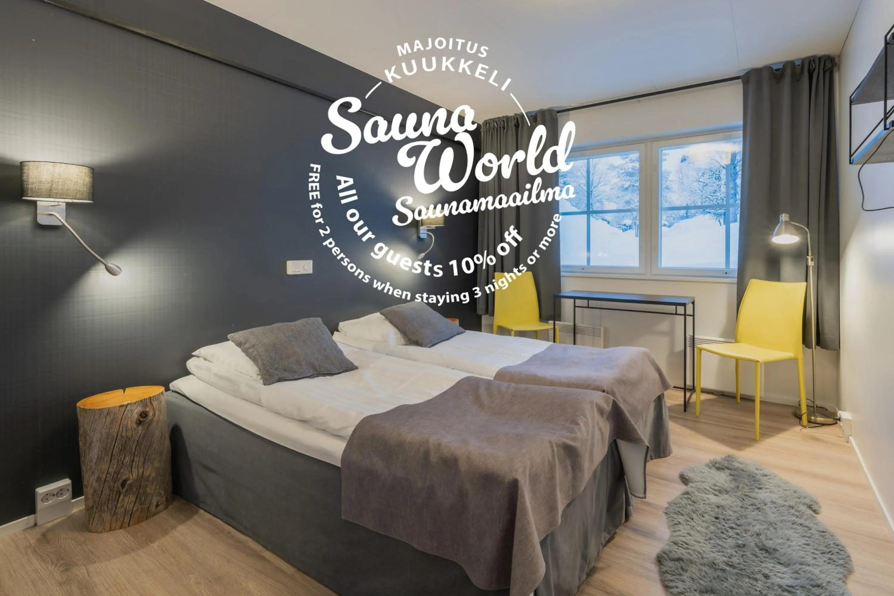 Bed in Kuukkeli Saariselkä Inn