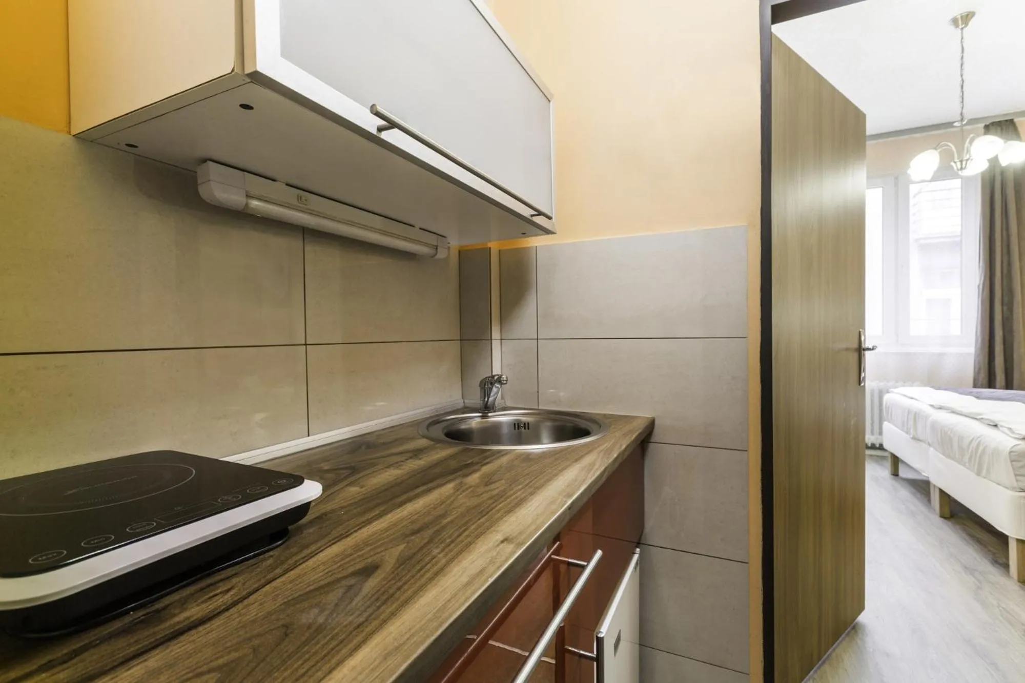 Kitchen or kitchenette in Rezidence Davids Apartments