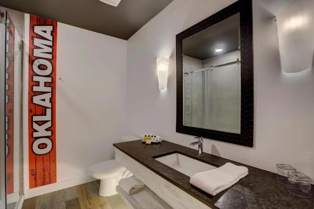 Bathroom in Hotel Historique et Manoir Route 66