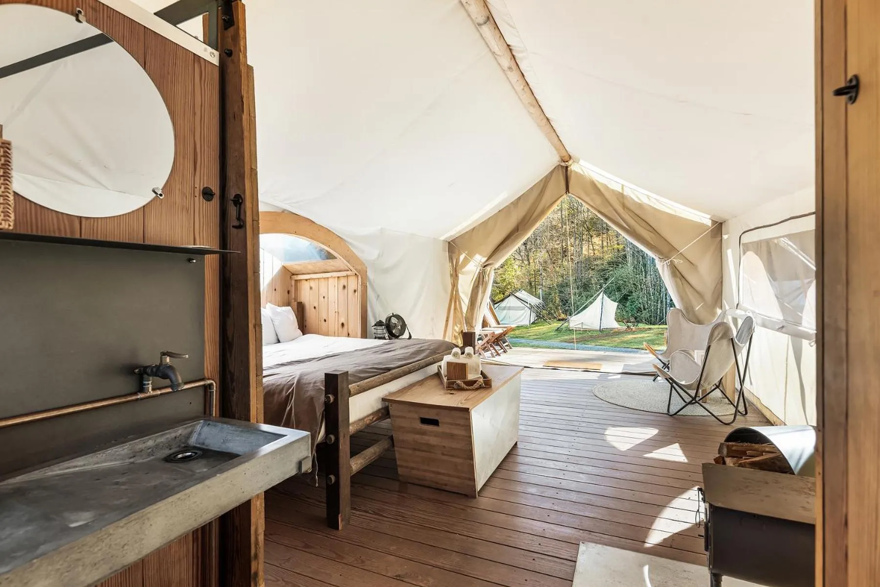 View (from property/room) in Under Canvas Great Smoky Mountains