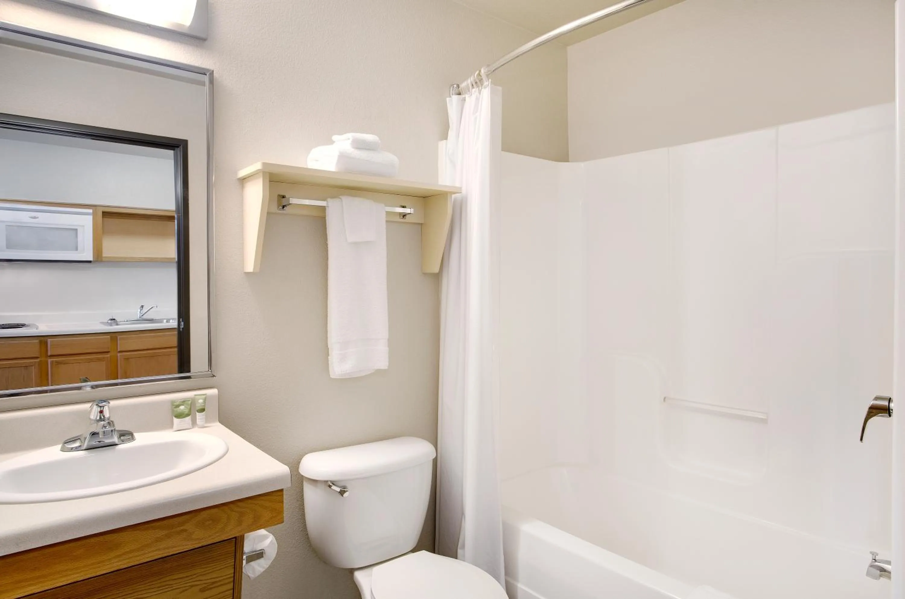 Bathroom in WoodSpring Suites Cincinnati Fairfield