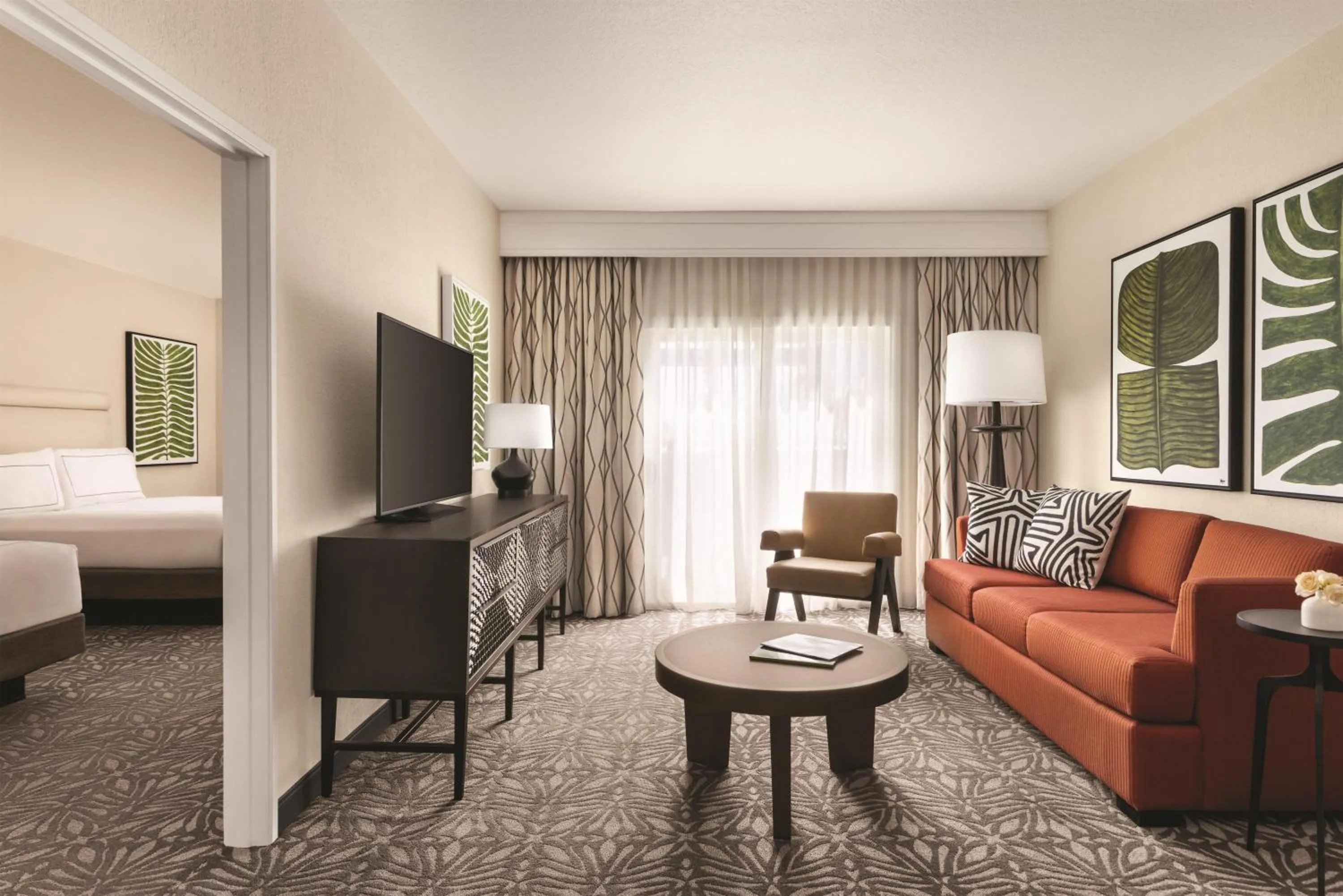 Living room, Bed in Zachari Dunes on Mandalay Beach, Curio Collection by Hilton