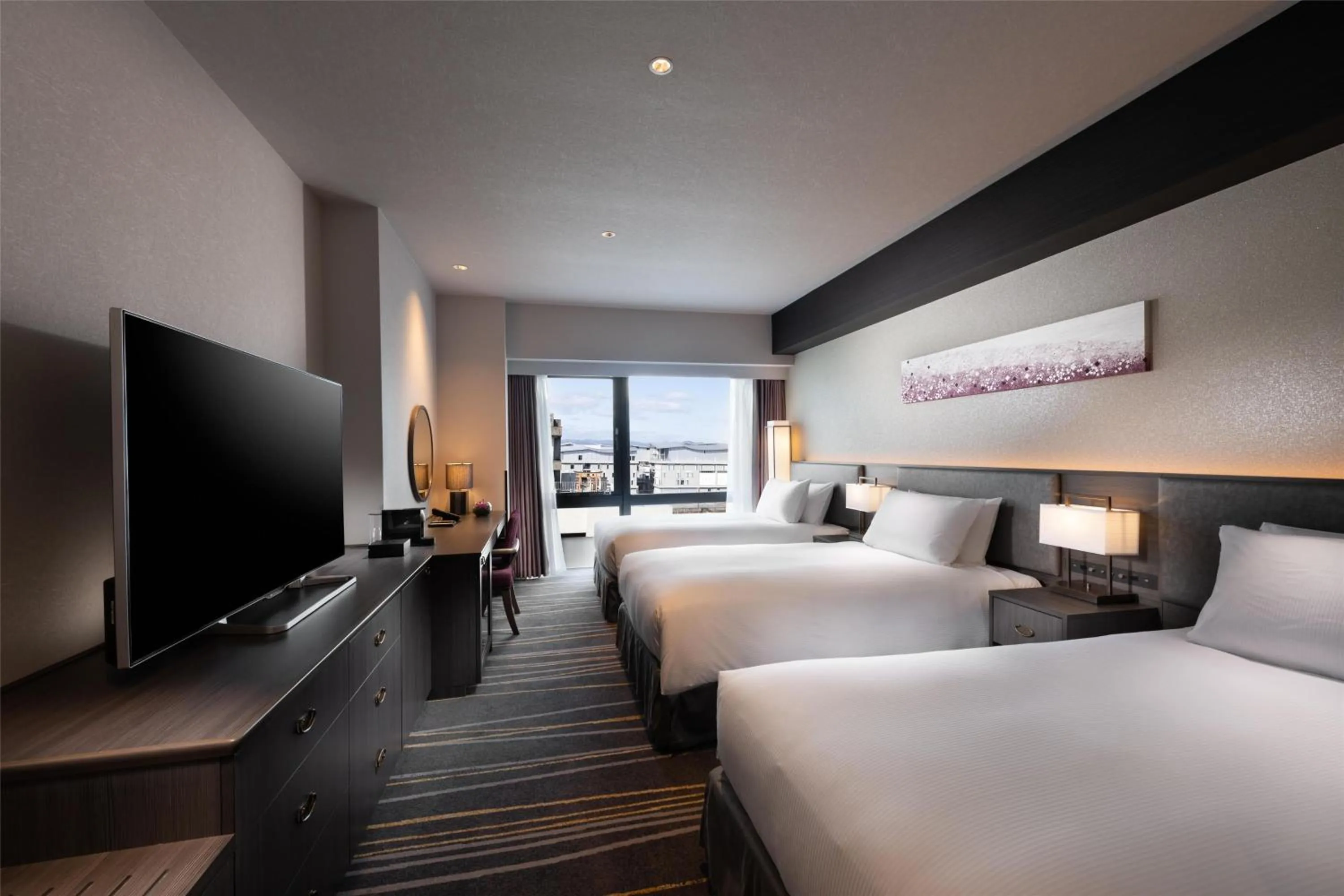Bed in DoubleTree by Hilton Kyoto Station