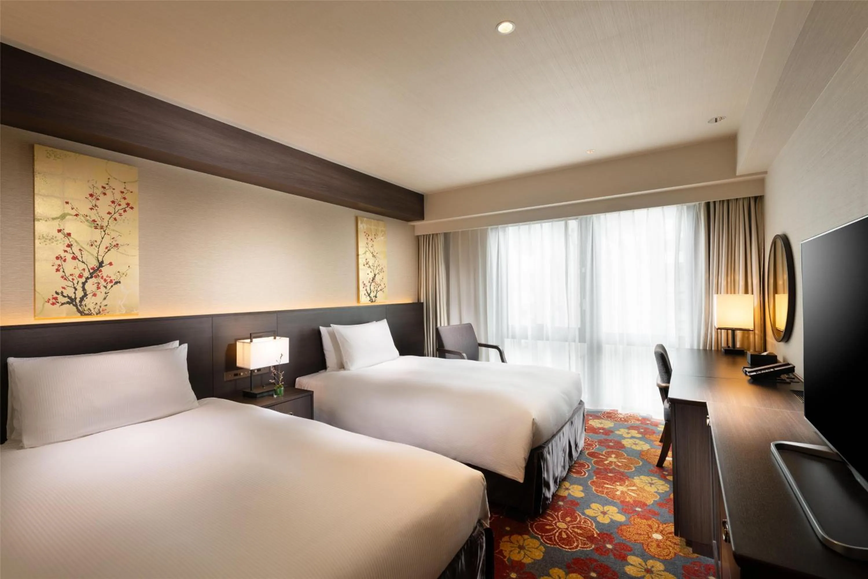 Bed in DoubleTree by Hilton Kyoto Station