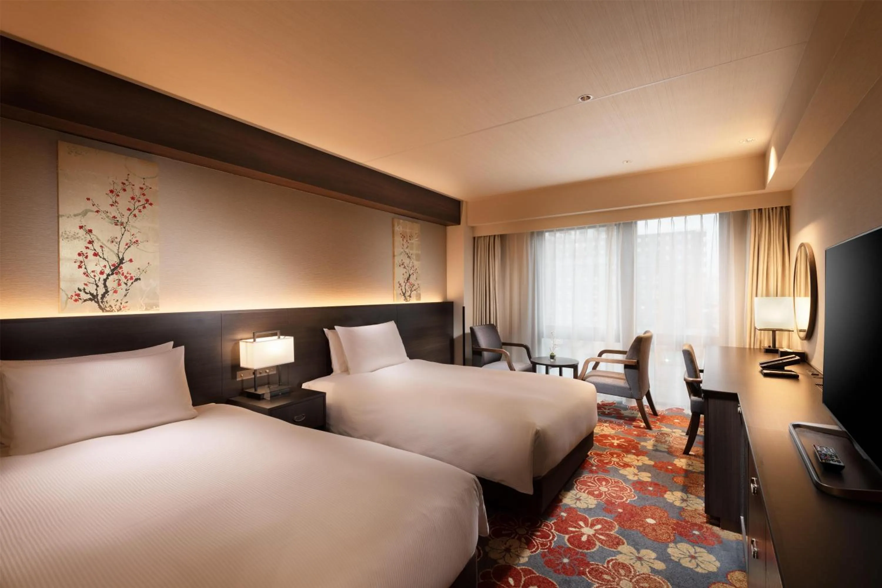 Bed in DoubleTree by Hilton Kyoto Station