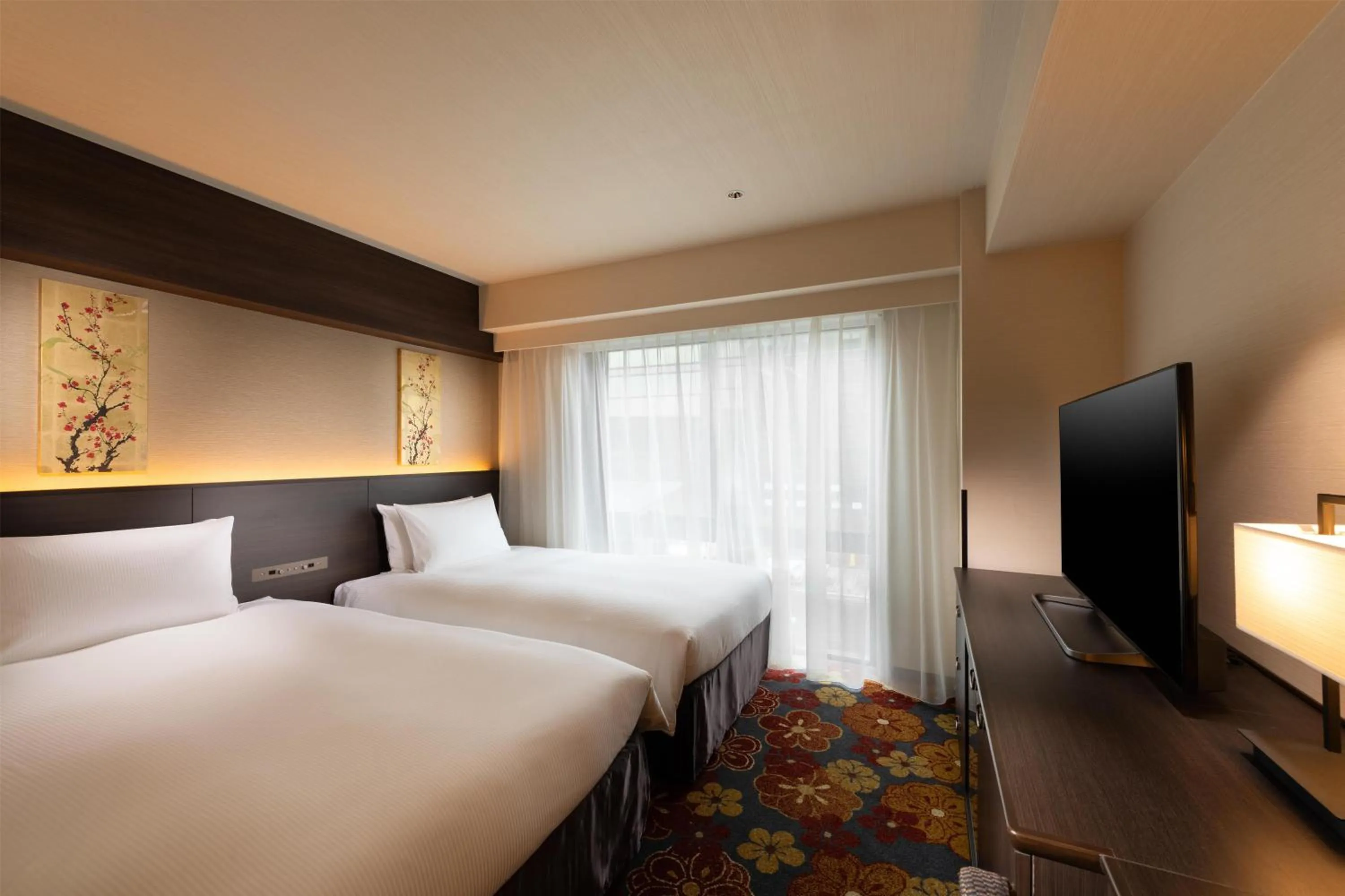 Bed in DoubleTree by Hilton Kyoto Station