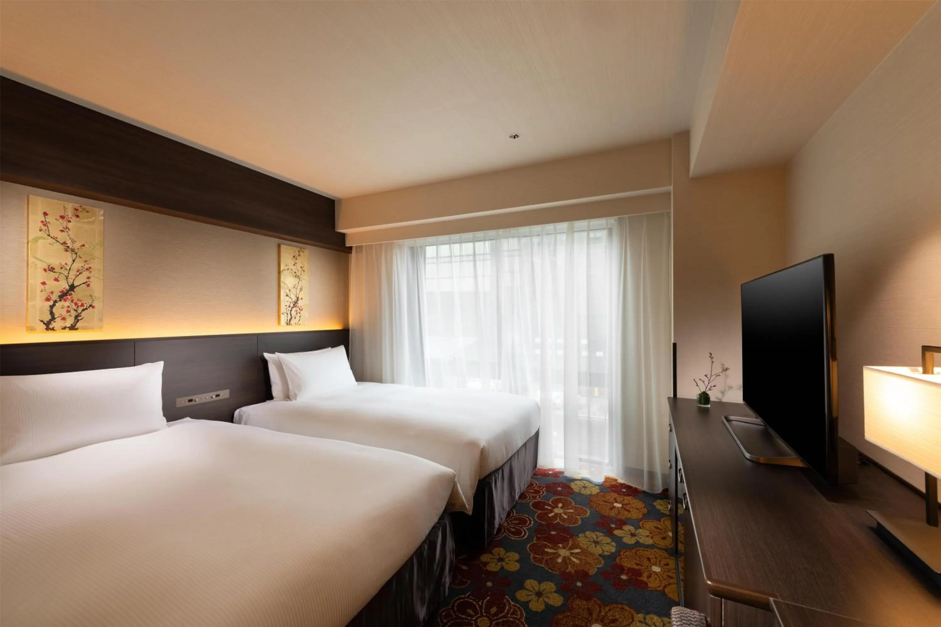 Bed in DoubleTree by Hilton Kyoto Station