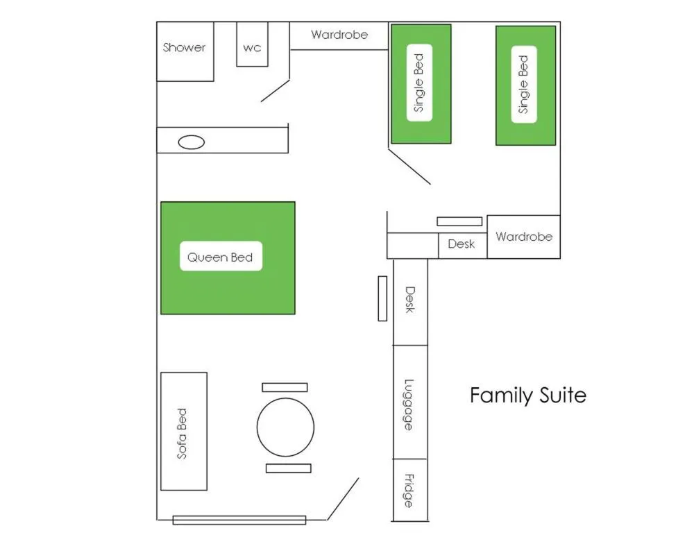 Floor plan in Hermitage Motor Inn