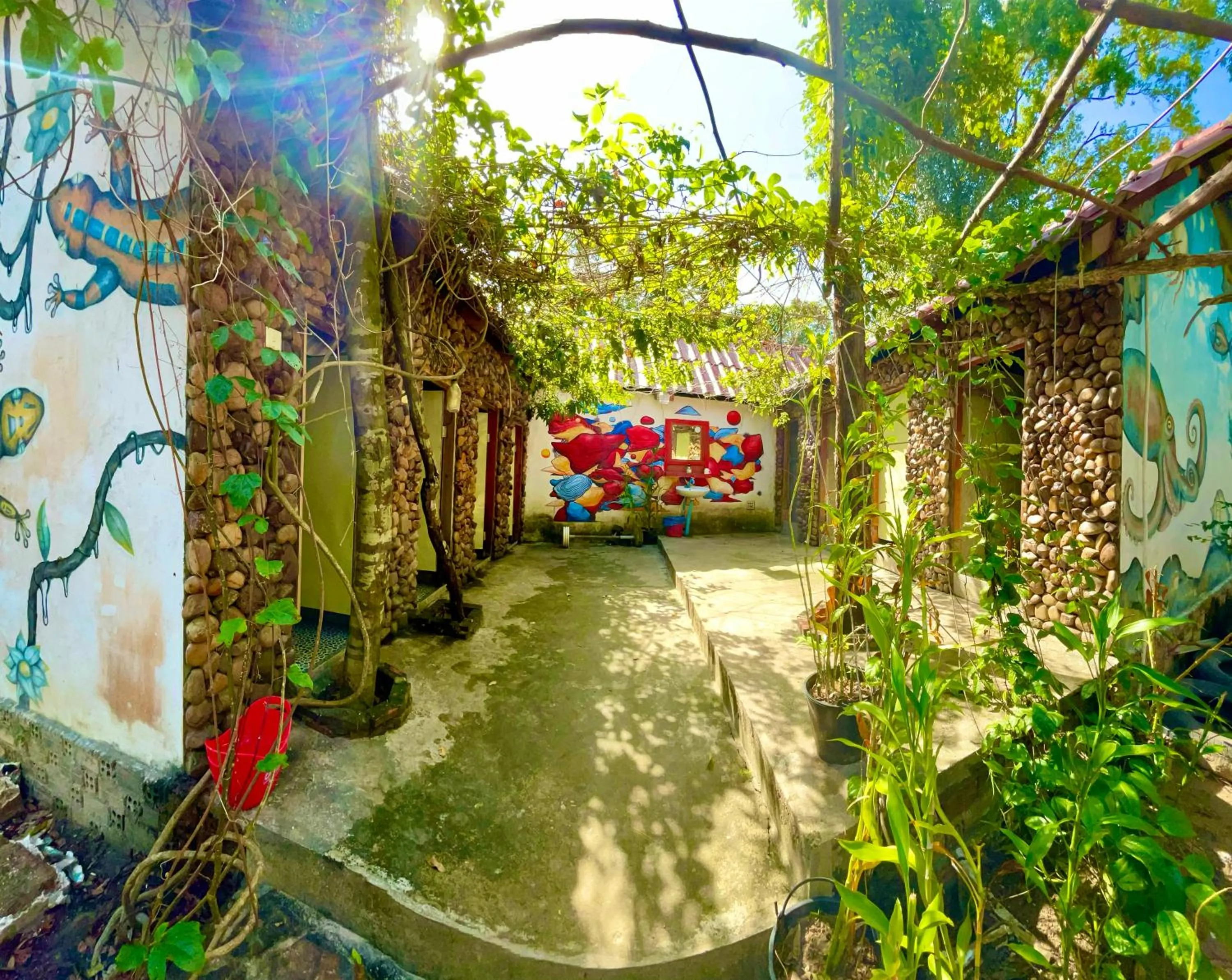 Property building in The Cliff Hostel, M'Pay Bay