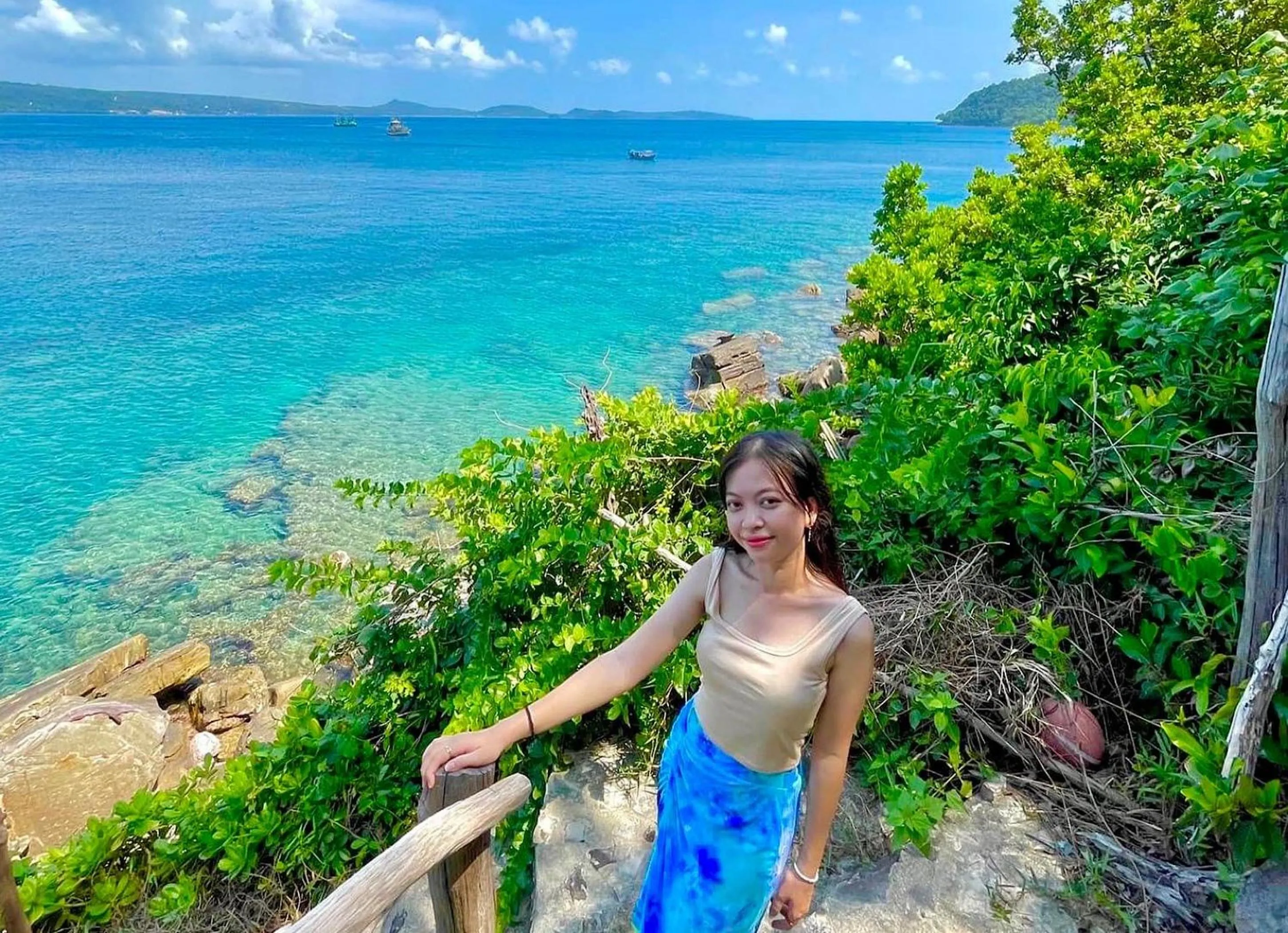 Sea view in The Cliff Hostel, M'Pay Bay