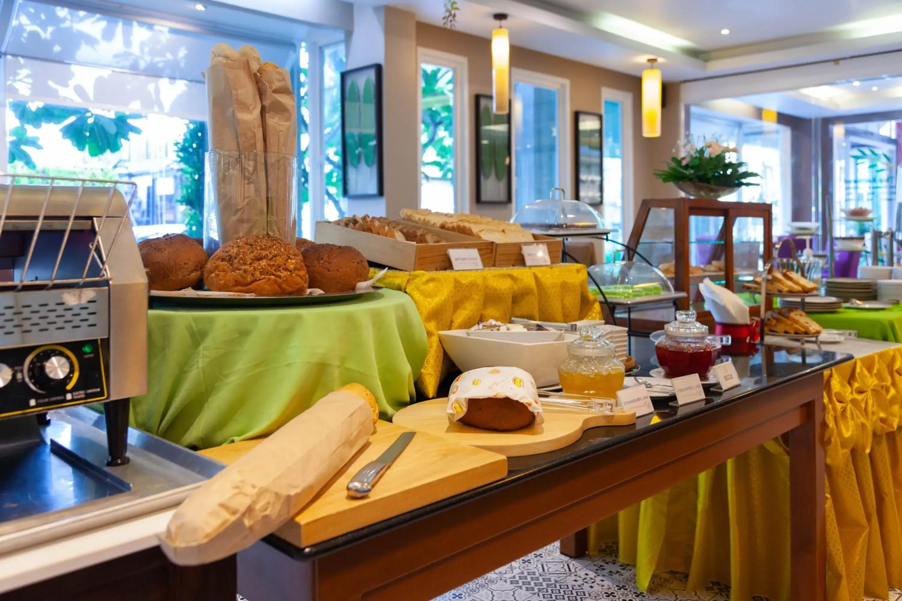 Buffet breakfast in Thanthip Beach Resort Patong Buffet breakfast in Thanthip Beach Resort Patong