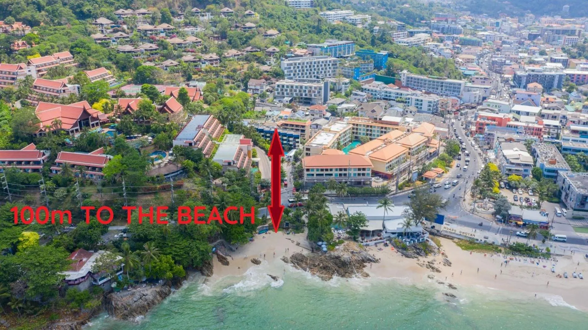 Beach in Seven Seas Hotel Patong Beach