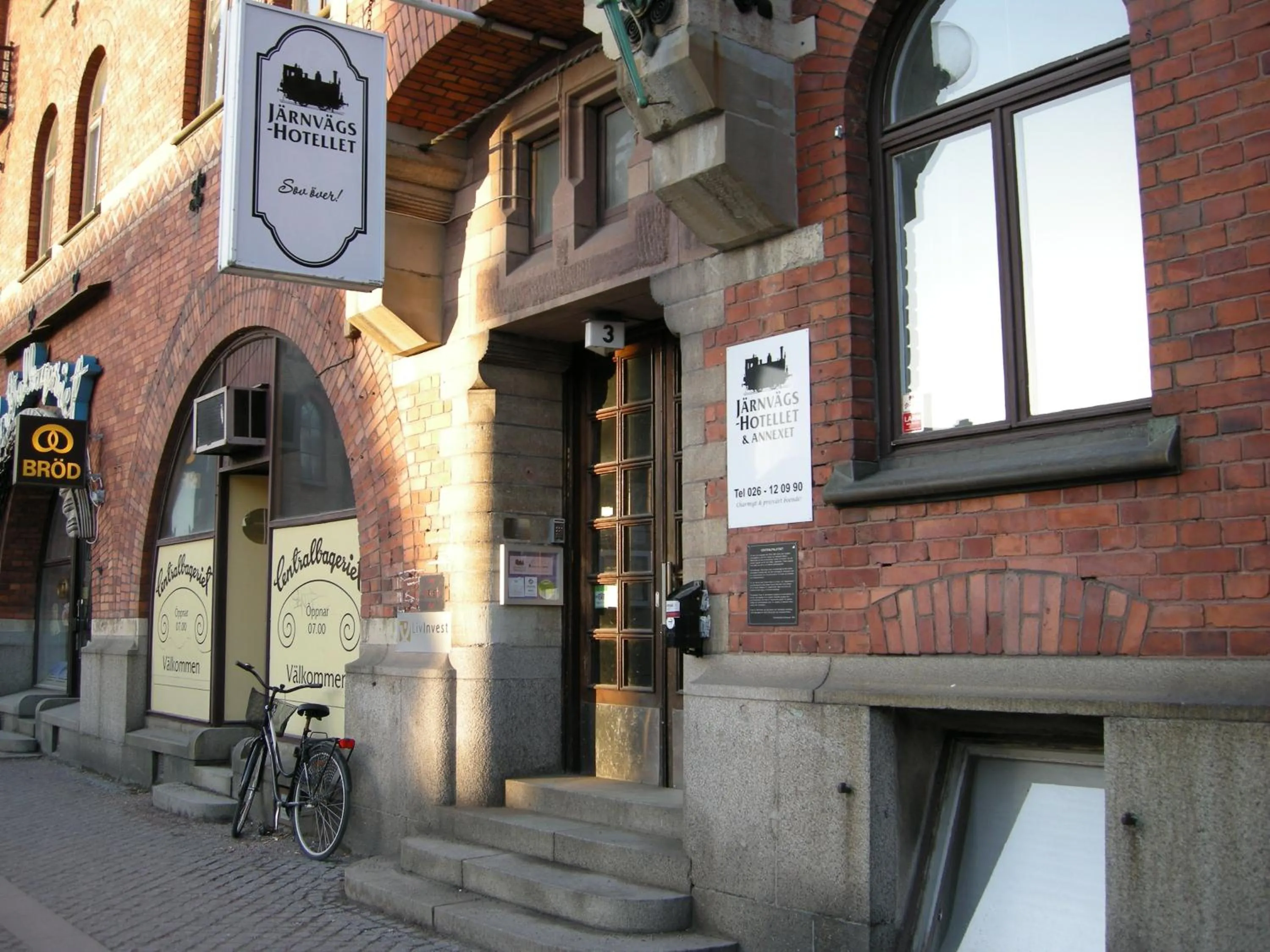 Facade/entrance in Järnvägshotellet