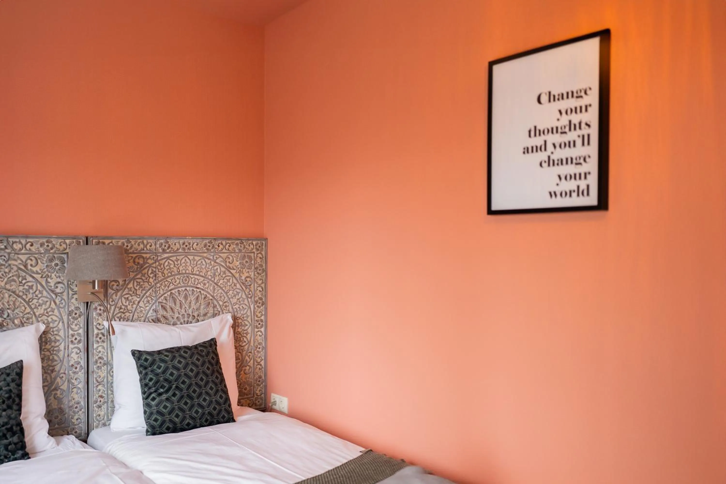 Decorative detail, Bed in Boutique Lodge Zandvoort