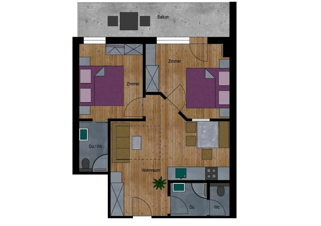 Floor plan in Hotel Garni Bergwelt