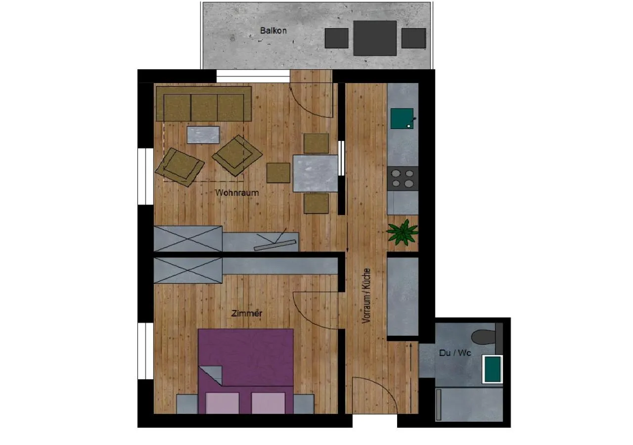 Floor plan in Hotel Garni Bergwelt